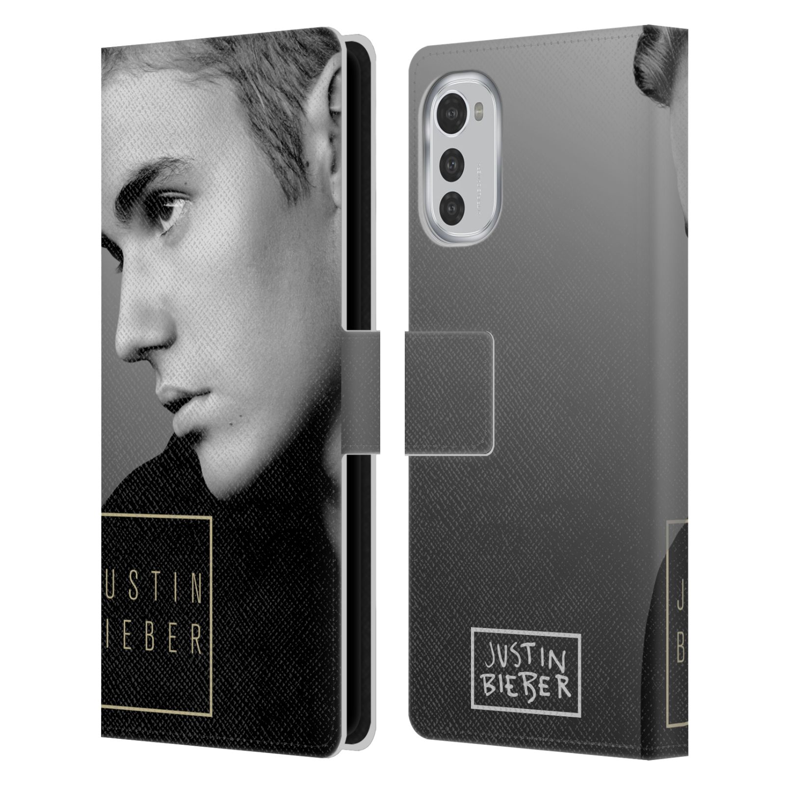 Pouzdro HEAD CASE na mobil Motorola Moto E32 / E32s  Justin Bieber - černobílé zrcadlo