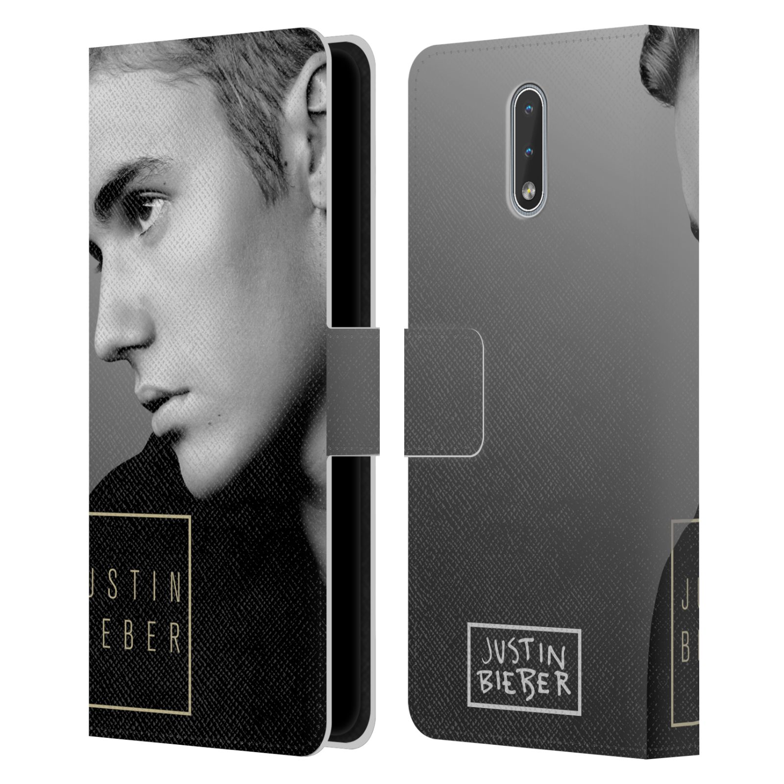 Pouzdro HEAD CASE na mobil Nokia 2.3  Justin Bieber - černobílé zrcadlo