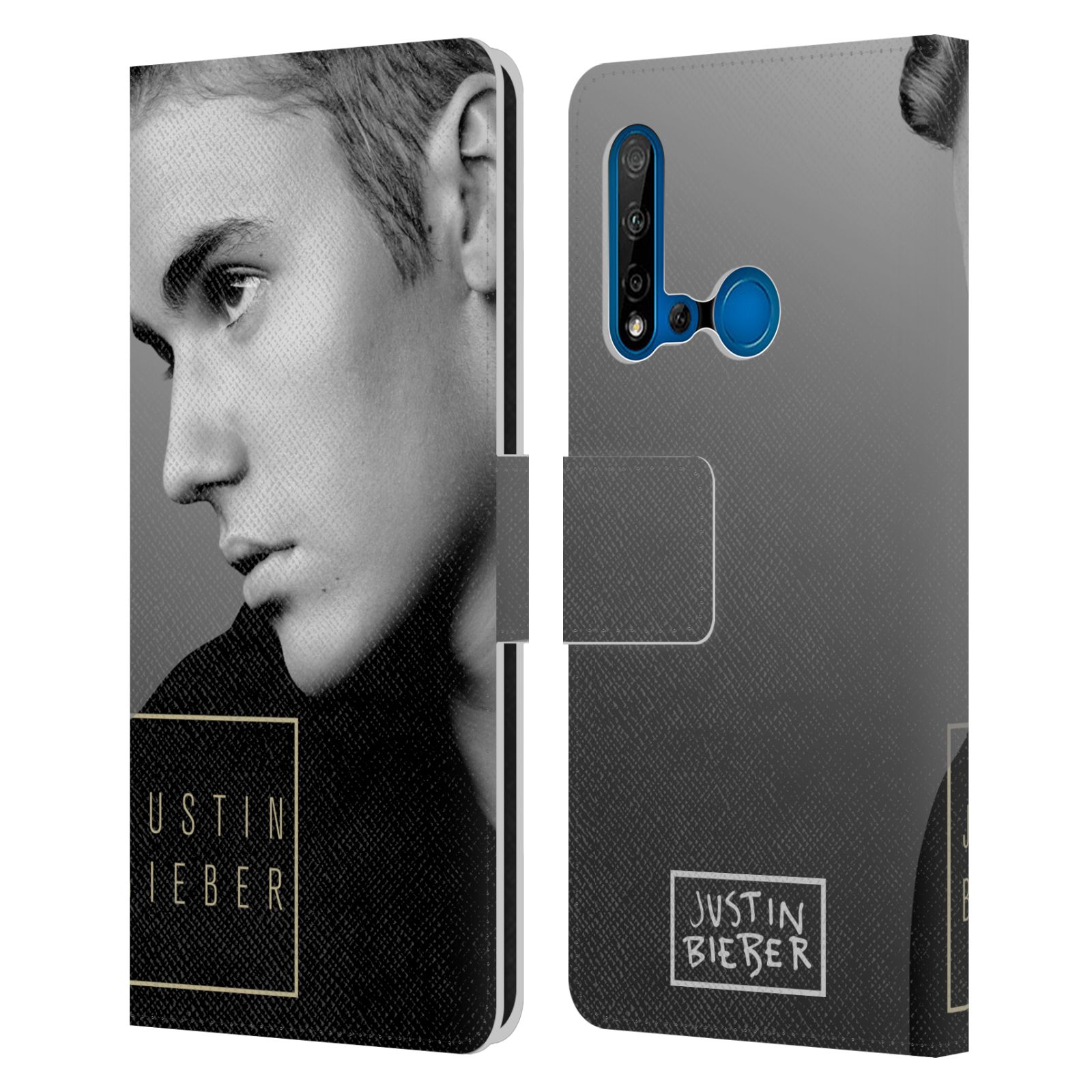 Pouzdro na mobil Huawei P20 LITE 2019 - Head Case - Justin Bieber - černobílé zrcadlo