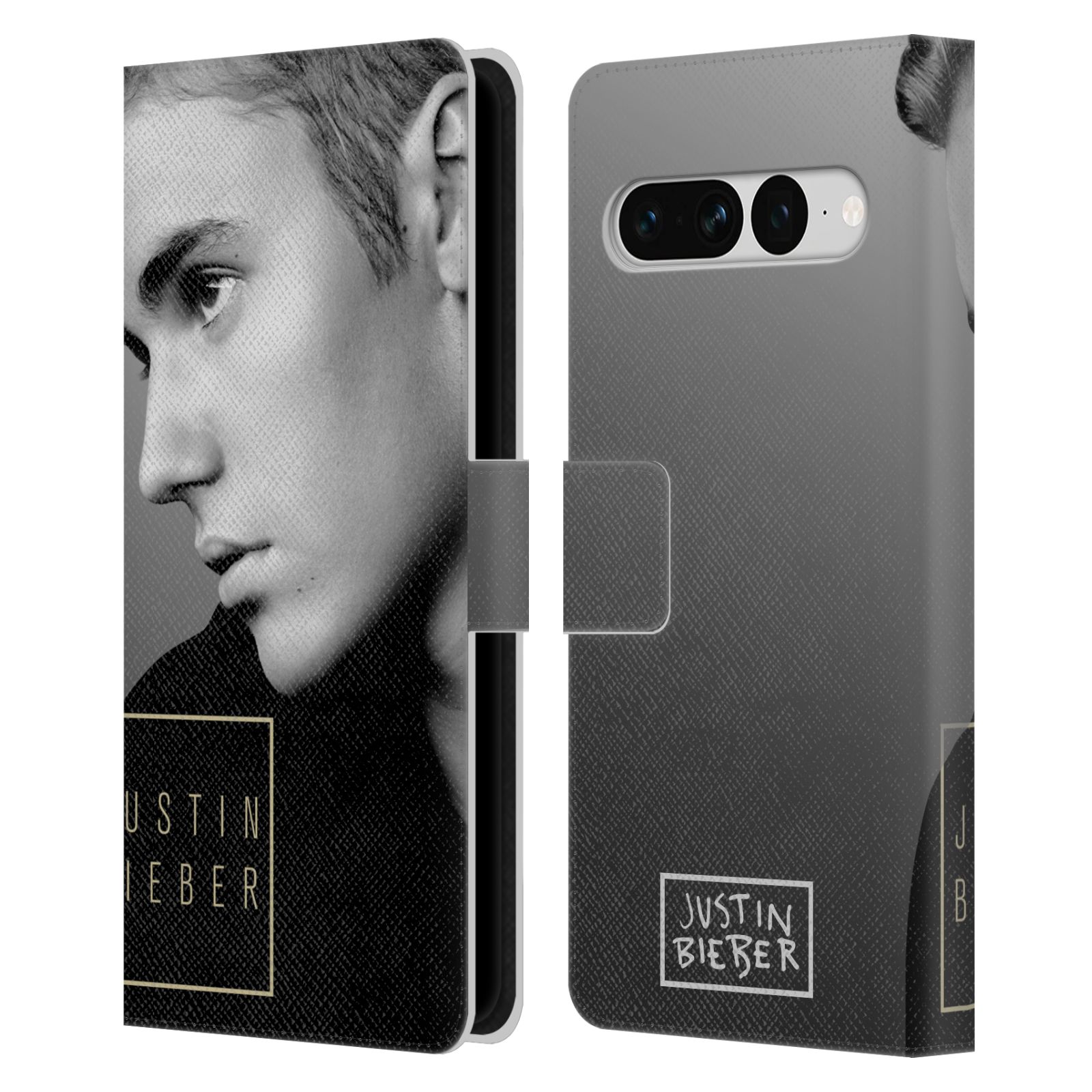 Pouzdro HEAD CASE na mobil Google Pixel 7 PRO  Justin Bieber - černobílé zrcadlo
