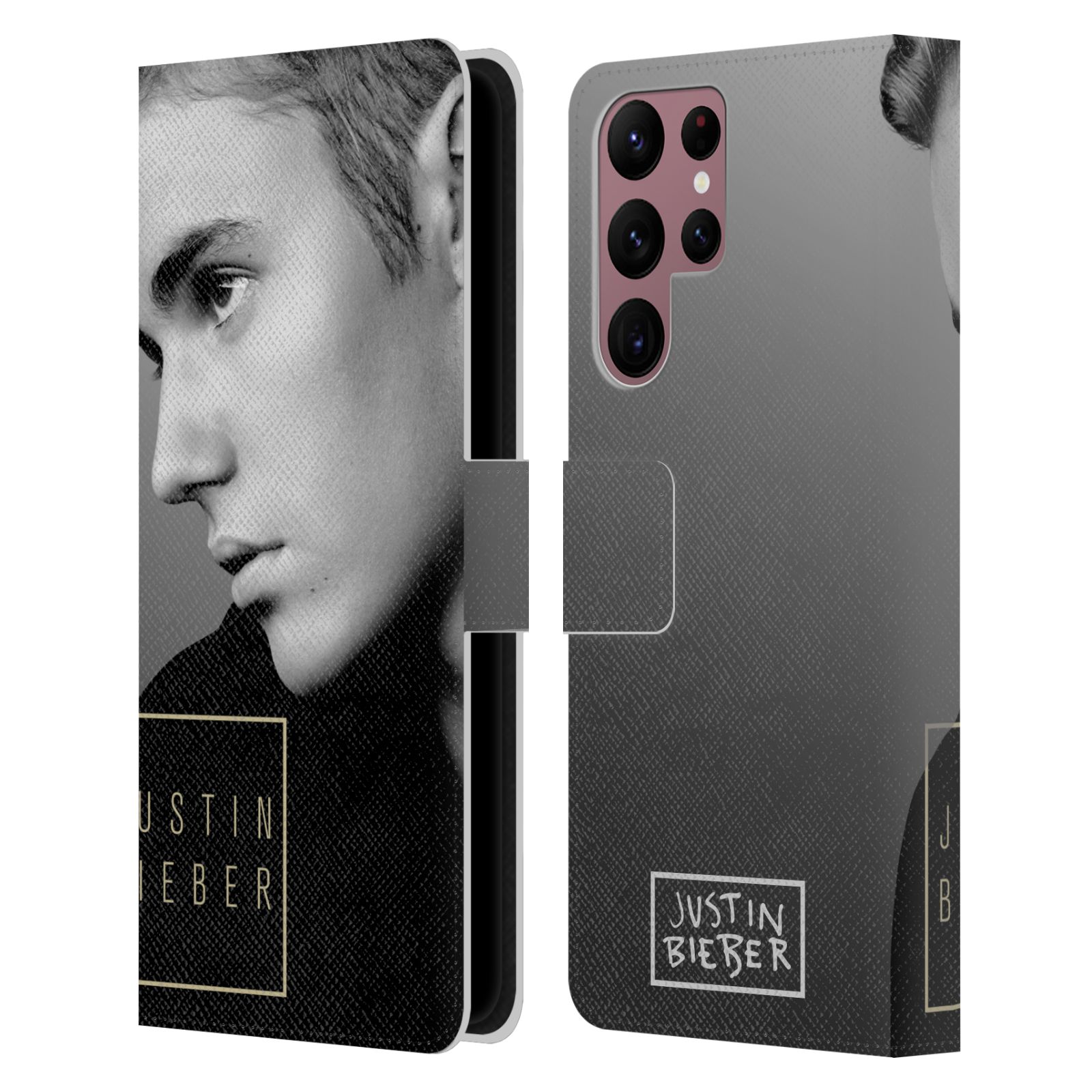 Pouzdro HEAD CASE na mobil Samsung Galaxy S22 ULTRA 5G  Justin Bieber - černobílé zrcadlo