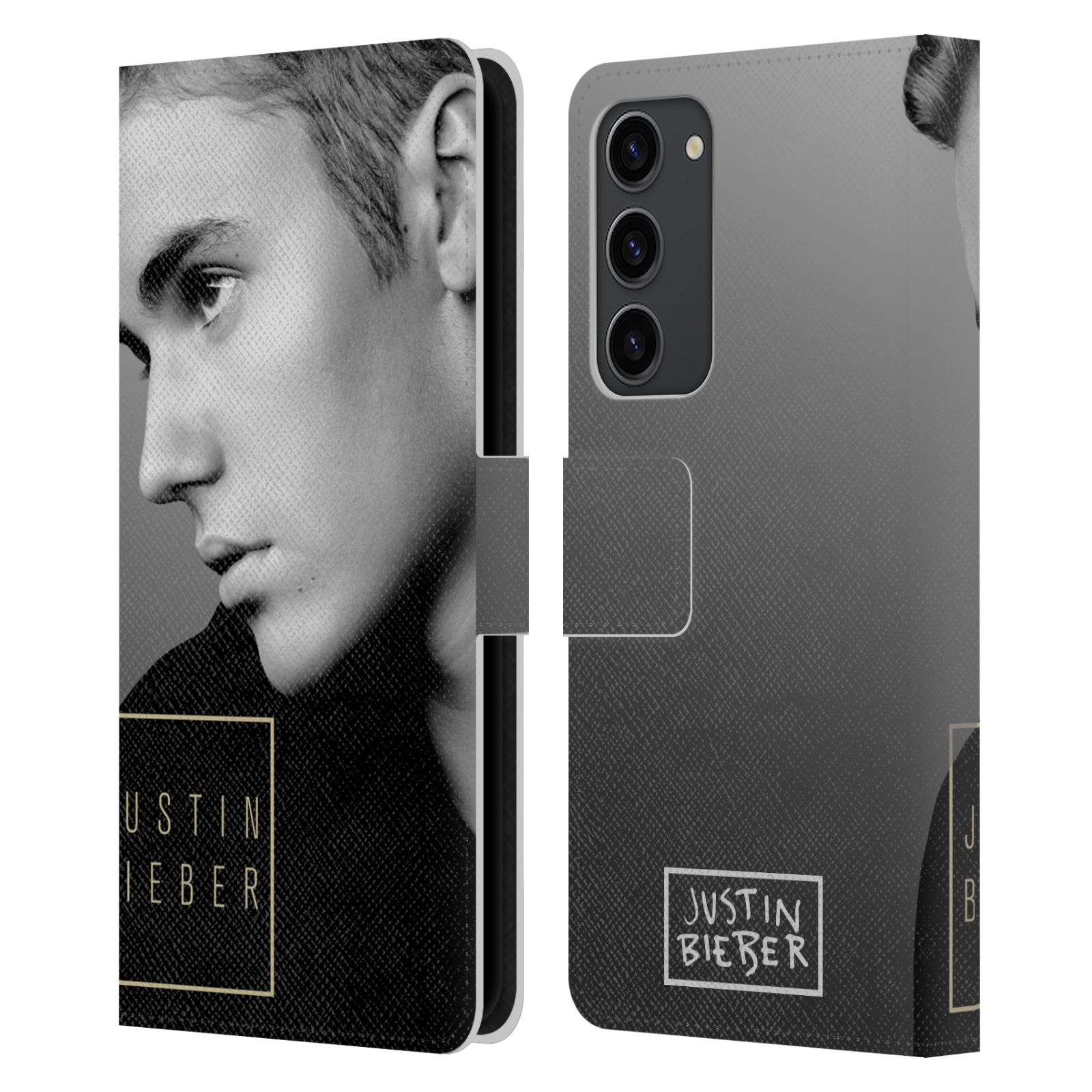 Pouzdro HEAD CASE na mobil Samsung Galaxy S23+  Justin Bieber - černobílé zrcadlo