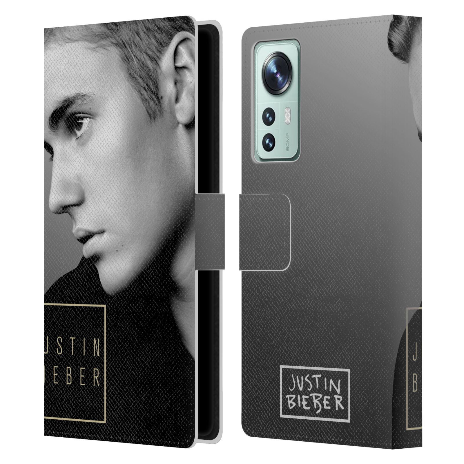 Pouzdro HEAD CASE na mobil Xiaomi 12  Justin Bieber - černobílé zrcadlo