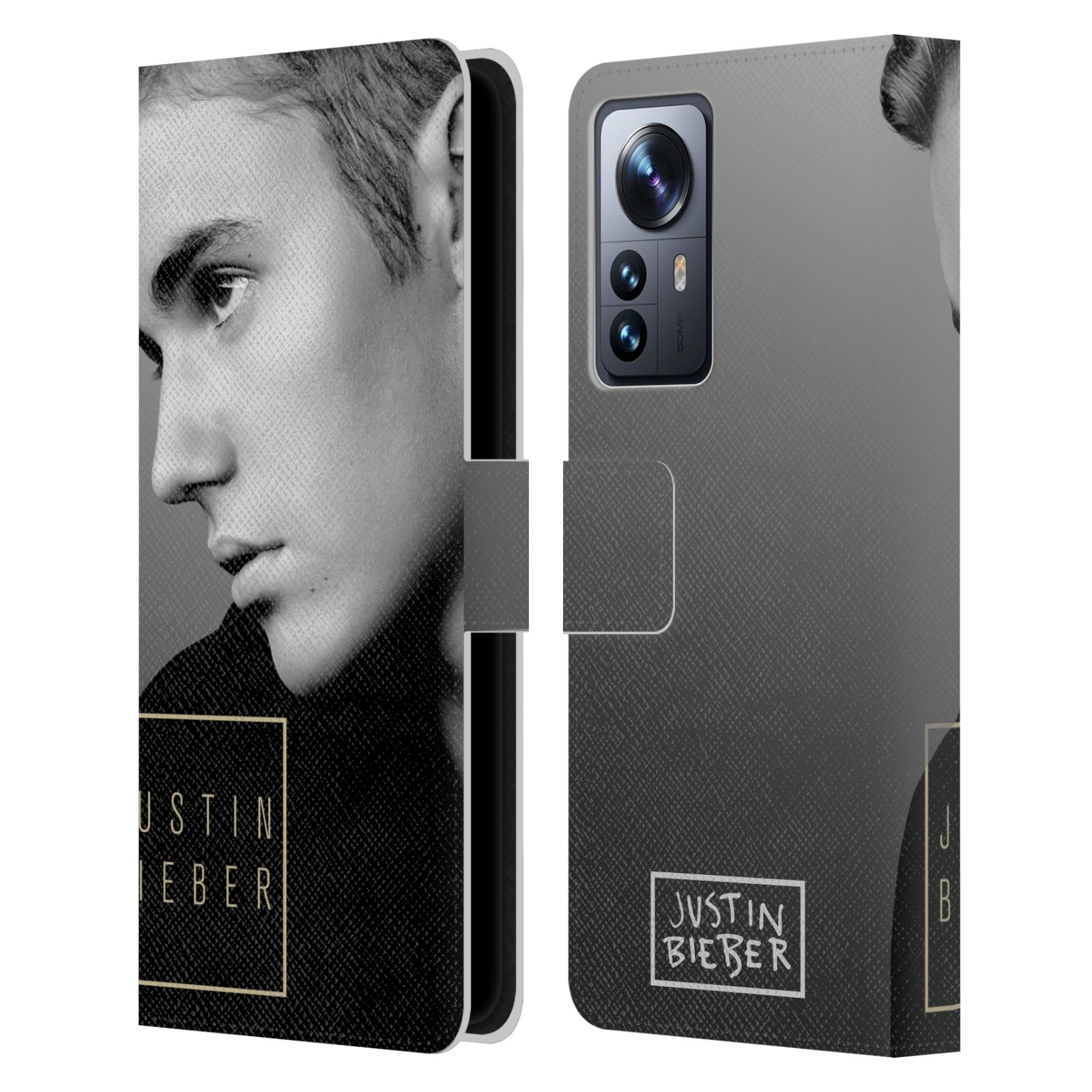 Pouzdro HEAD CASE na mobil Xiaomi 12 PRO  Justin Bieber - černobílé zrcadlo