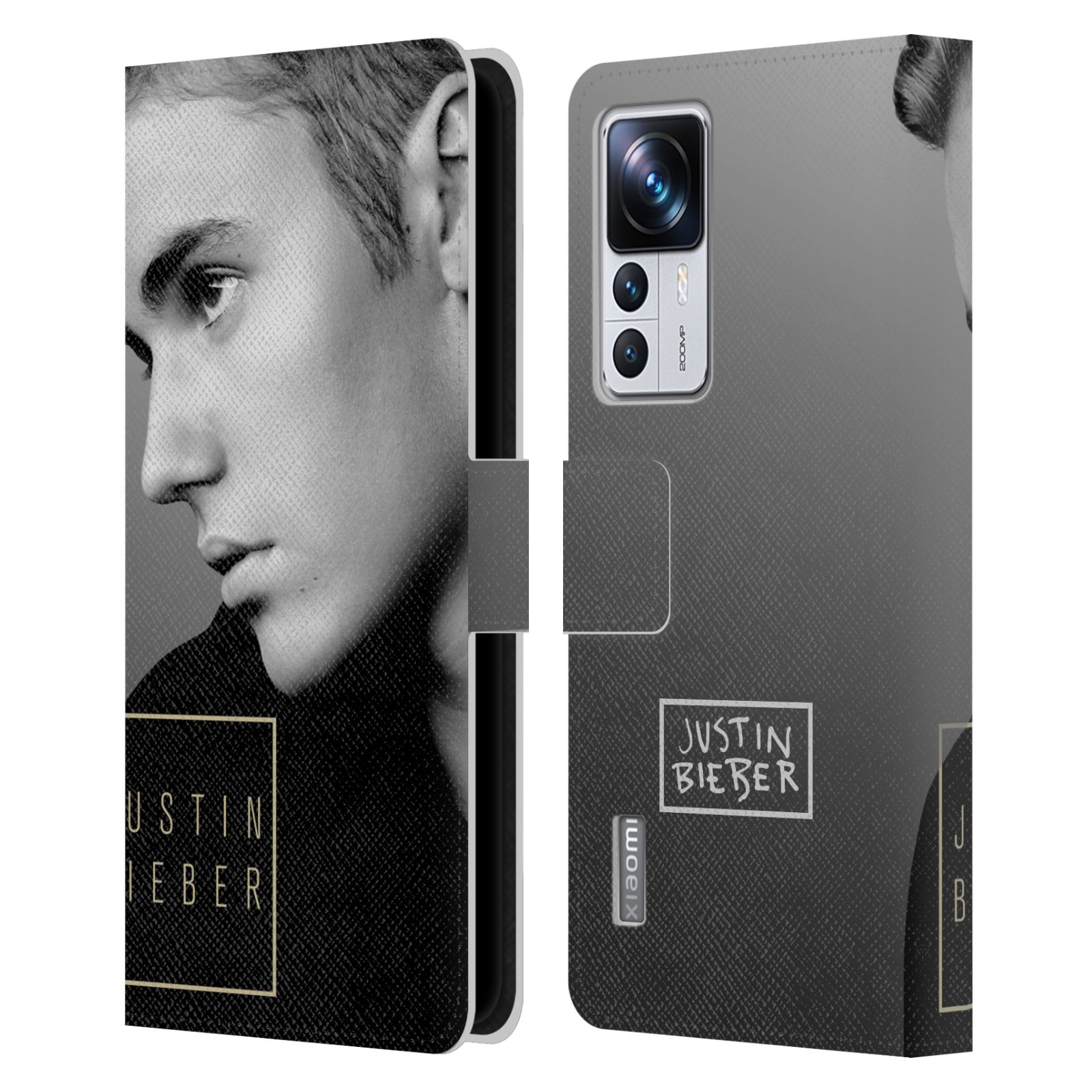 Pouzdro HEAD CASE na mobil Xiaomi 12T PRO  Justin Bieber - černobílé zrcadlo