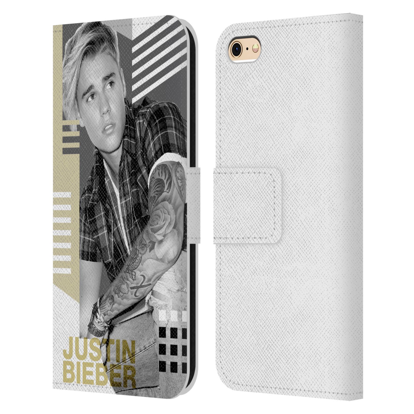 HEAD CASE Flipové pouzdro pro mobil Apple Iphone 6 / 6S originální potisk Justin Bieber tvary foto