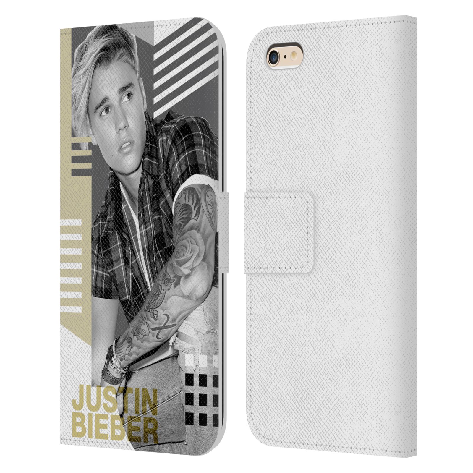 HEAD CASE Flipové pouzdro pro mobil Apple Iphone 6 PLUS / 6S PLUS originální potisk Justin Bieber tvary foto