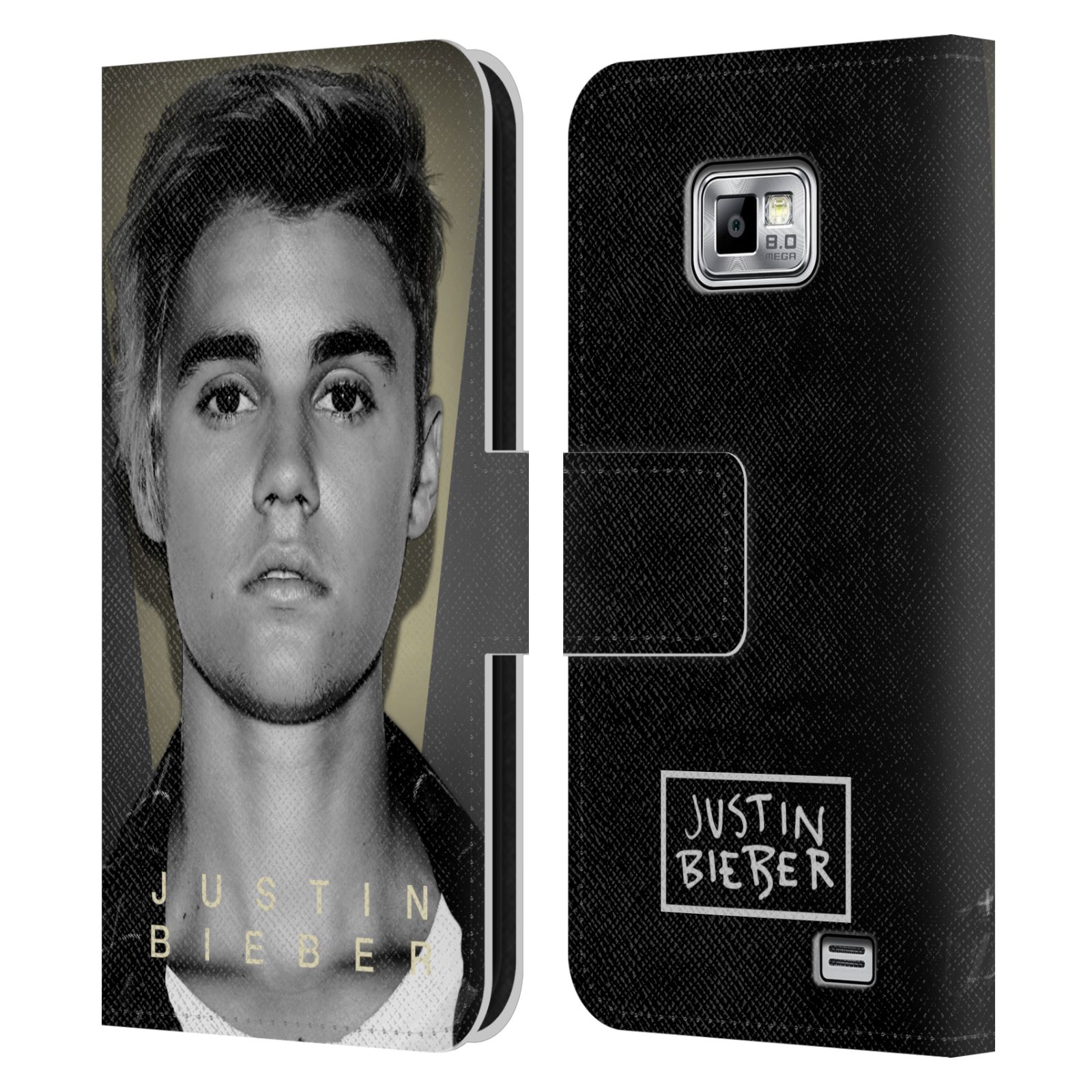 OFFICIAL JUSTIN BIEBER PURPOSE B&W LEATHER BOOK WALLET CASE FOR SAMSUNG