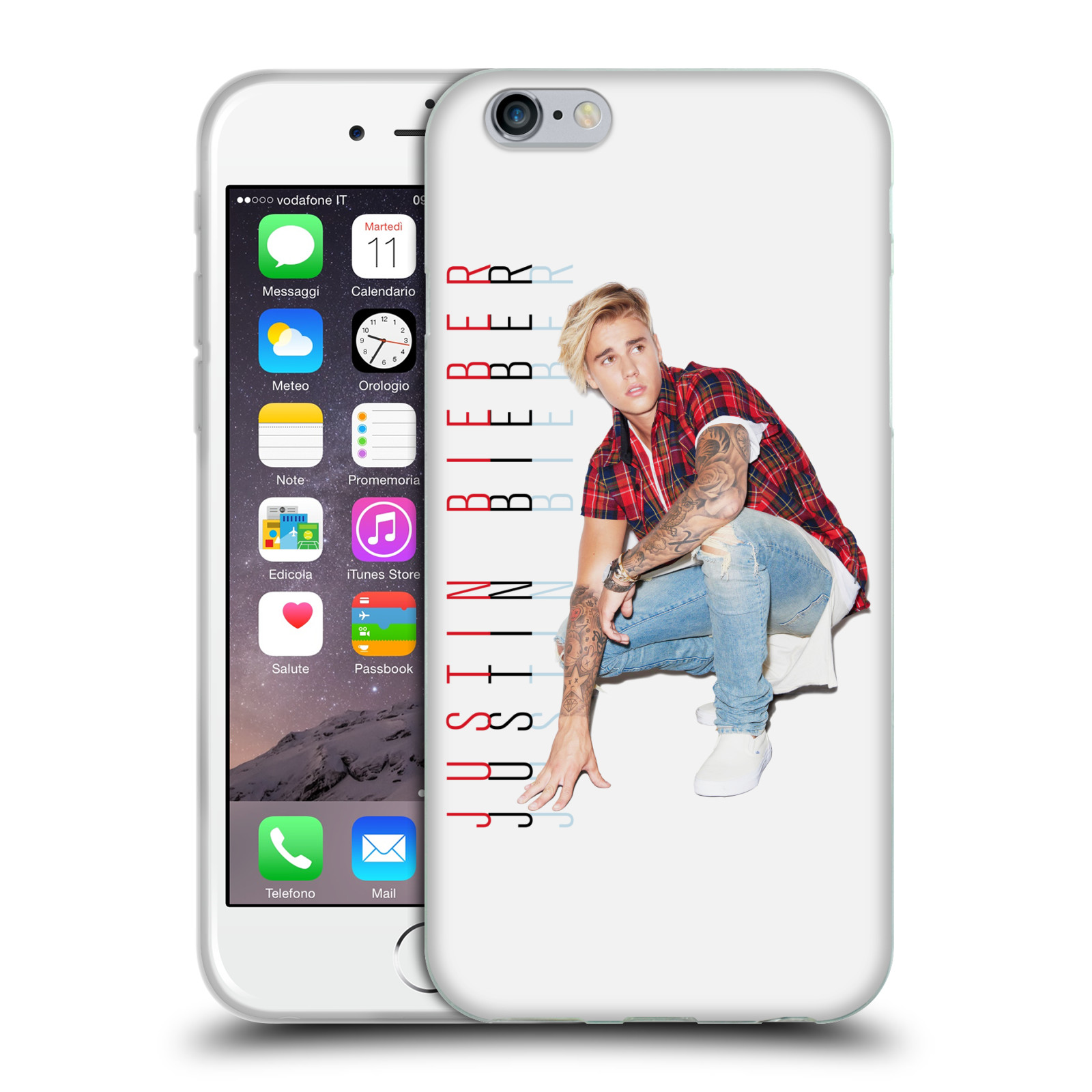 HEAD CASE silikonový obal na mobil Apple Iphone 6 / 6S originální potisk Justin Bieber Cropped