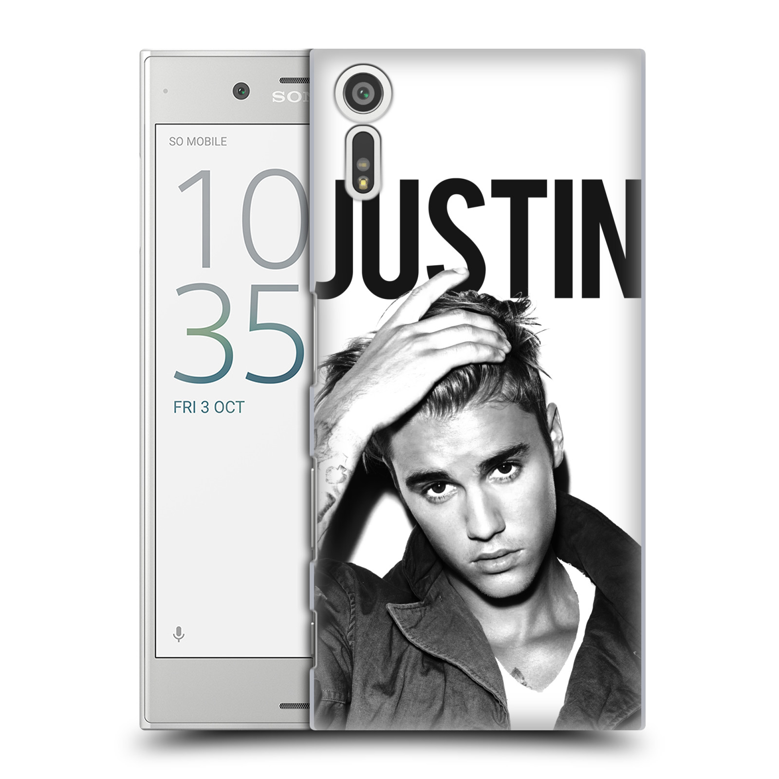 HEAD CASE plastový obal na mobil Sony Xperia XZ Justin Bieber foto Purpose černá a bílá