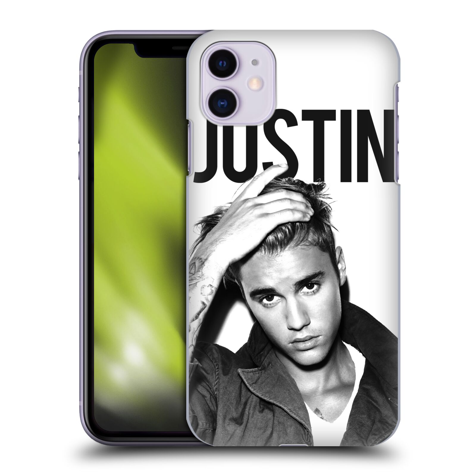 Pouzdro na mobil Apple Iphone 11 - HEAD CASE - Justin Bieber foto Purpose černá a bílá