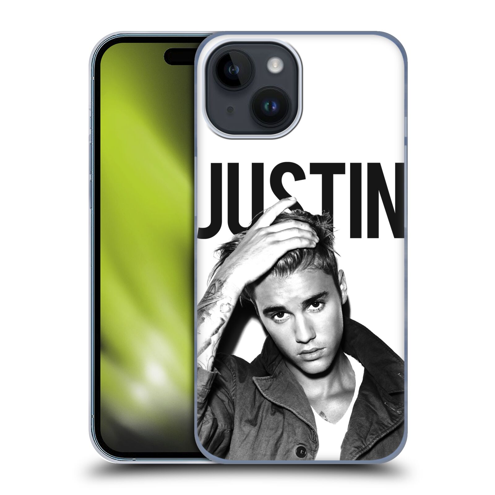 Plastový obal HEAD CASE na mobil Apple Iphone 15  - Zpěvák - Justin Bieber