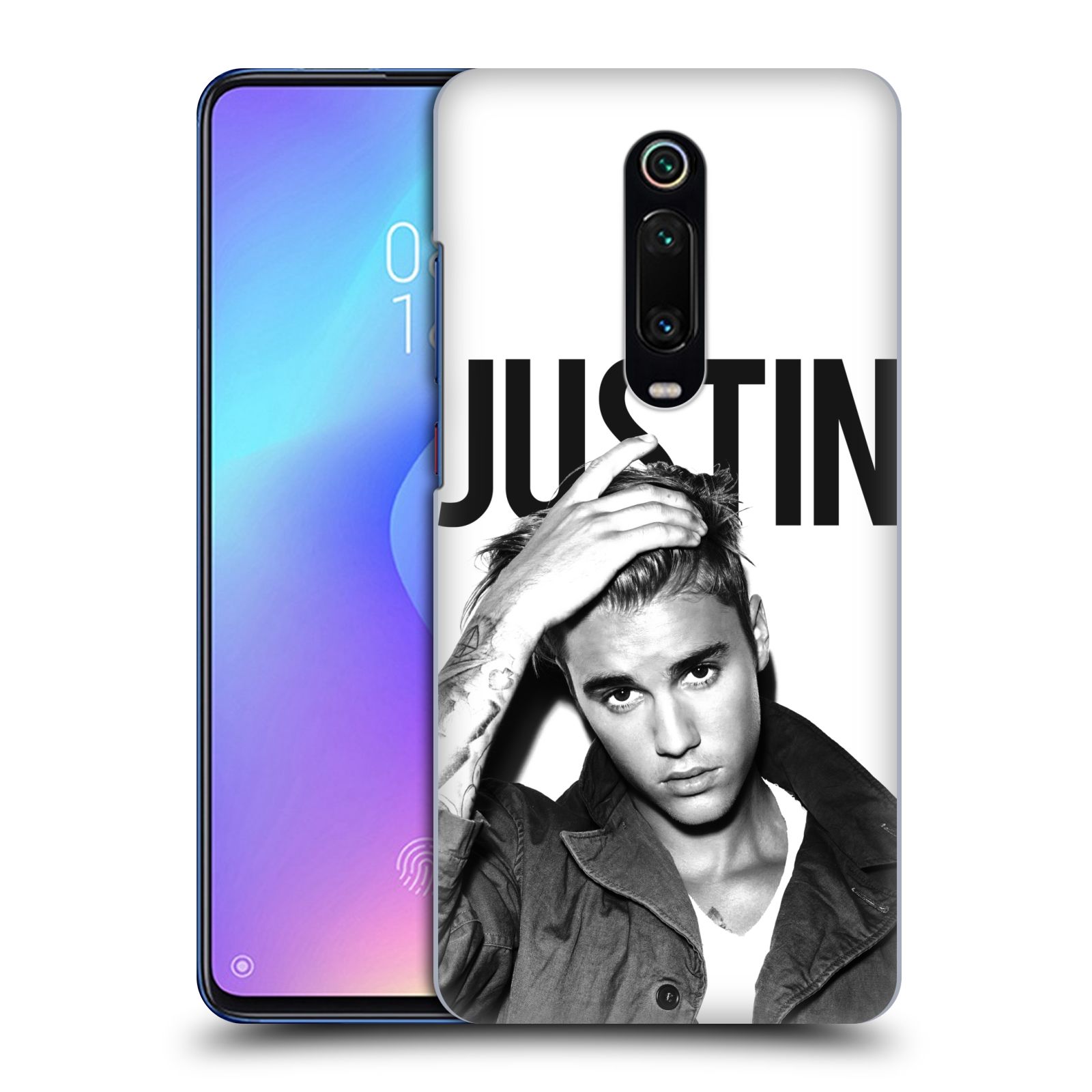 Pouzdro na mobil Xiaomi Mi 9T PRO - HEAD CASE - Justin Bieber foto Purpose černá a bílá