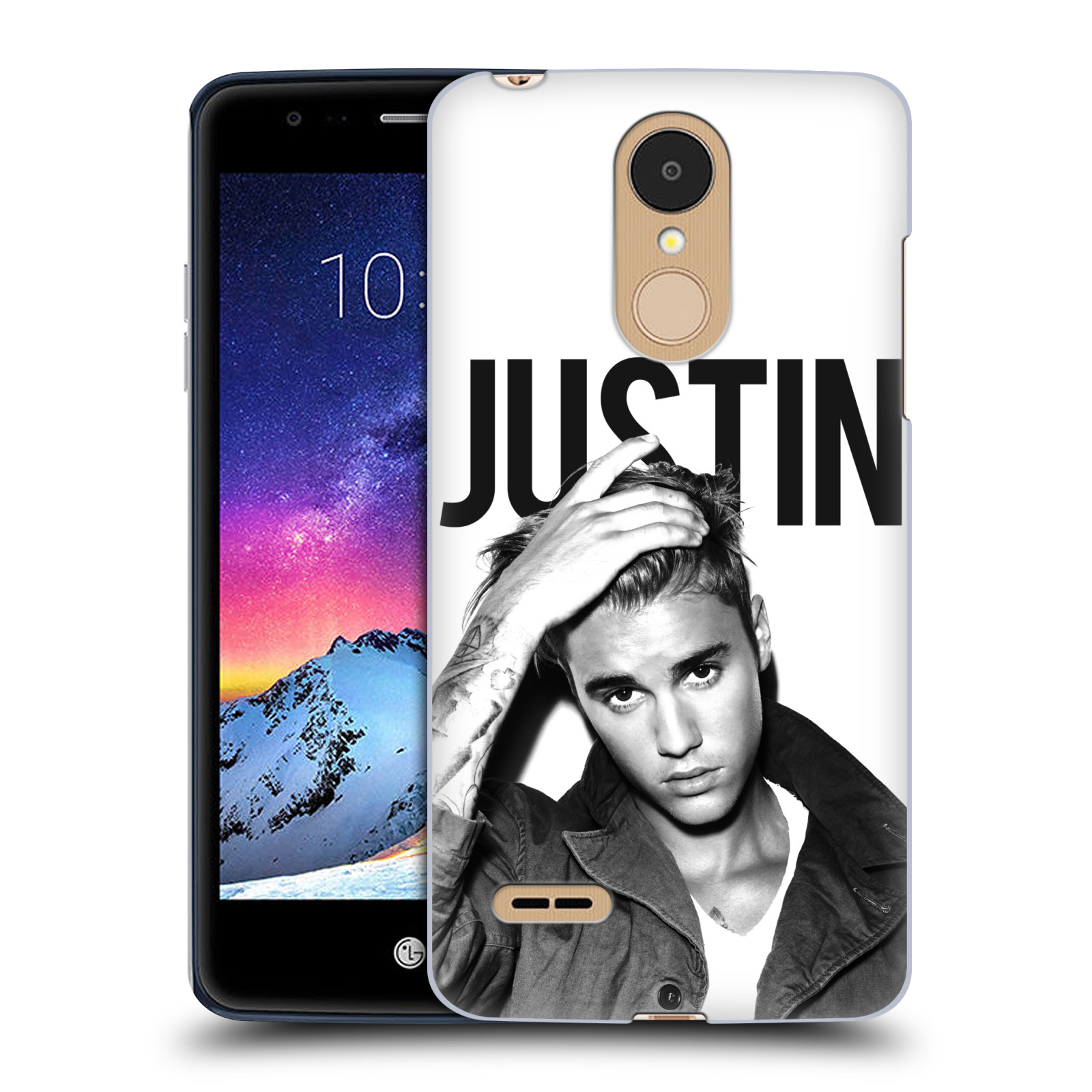 HEAD CASE plastový obal na mobil LG K9 / K8 2018 Justin Bieber foto Purpose černá a bílá