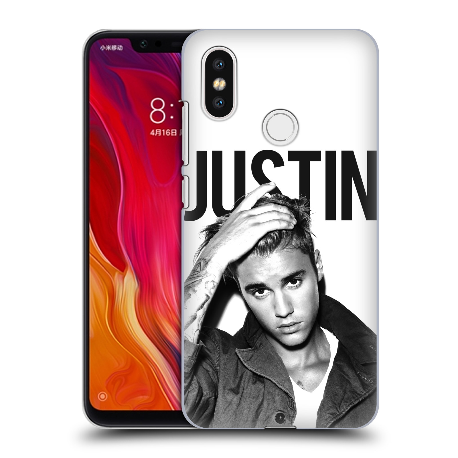 HEAD CASE plastový obal na mobil Xiaomi Mi 8 Justin Bieber foto Purpose černá a bílá