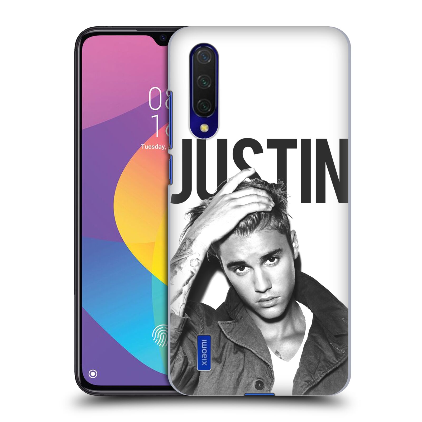 Zadní kryt na mobil Xiaomi MI 9 LITE Justin Bieber foto Purpose černá a bílá