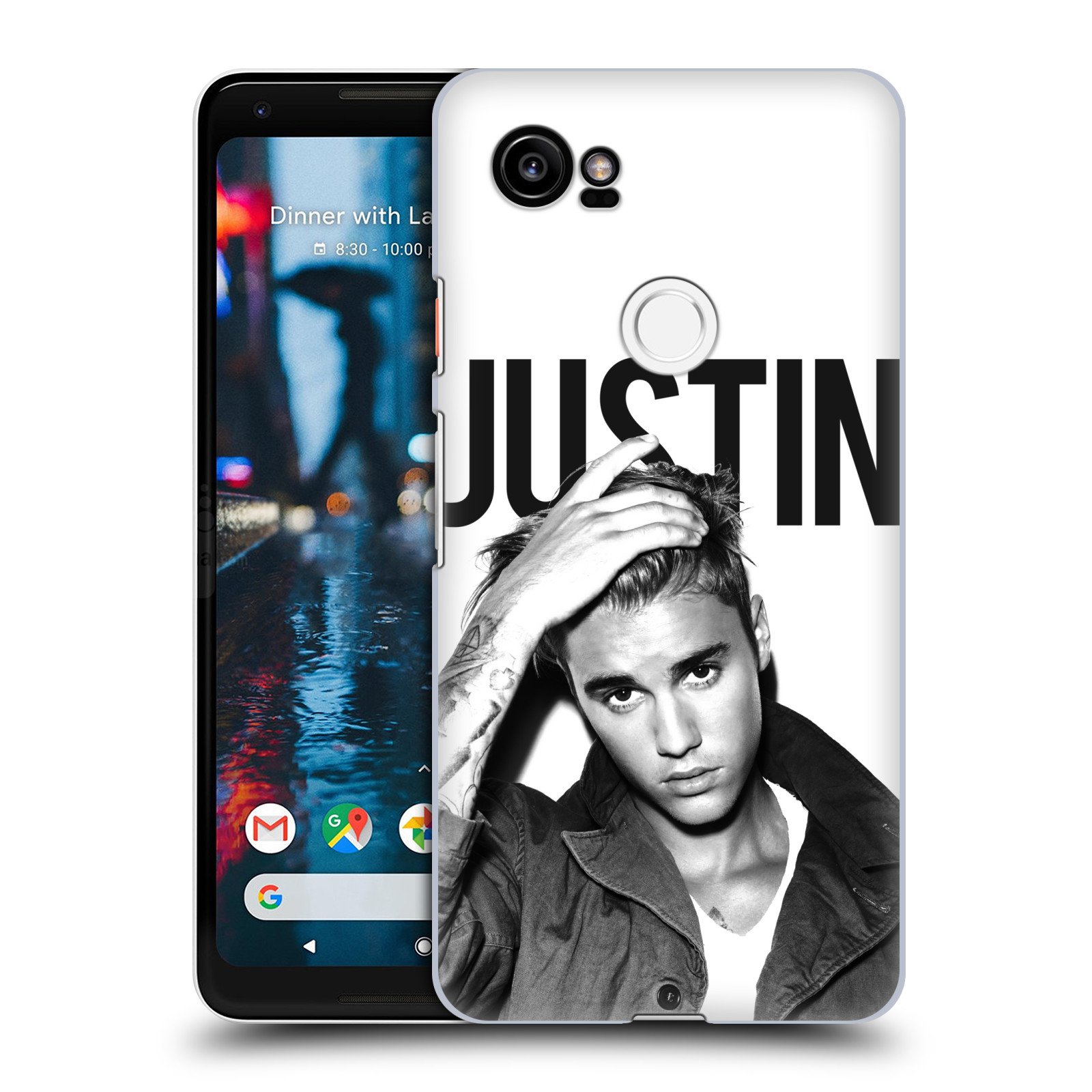HEAD CASE plastový obal na mobil Google Pixel 2 XL Justin Bieber foto Purpose černá a bílá