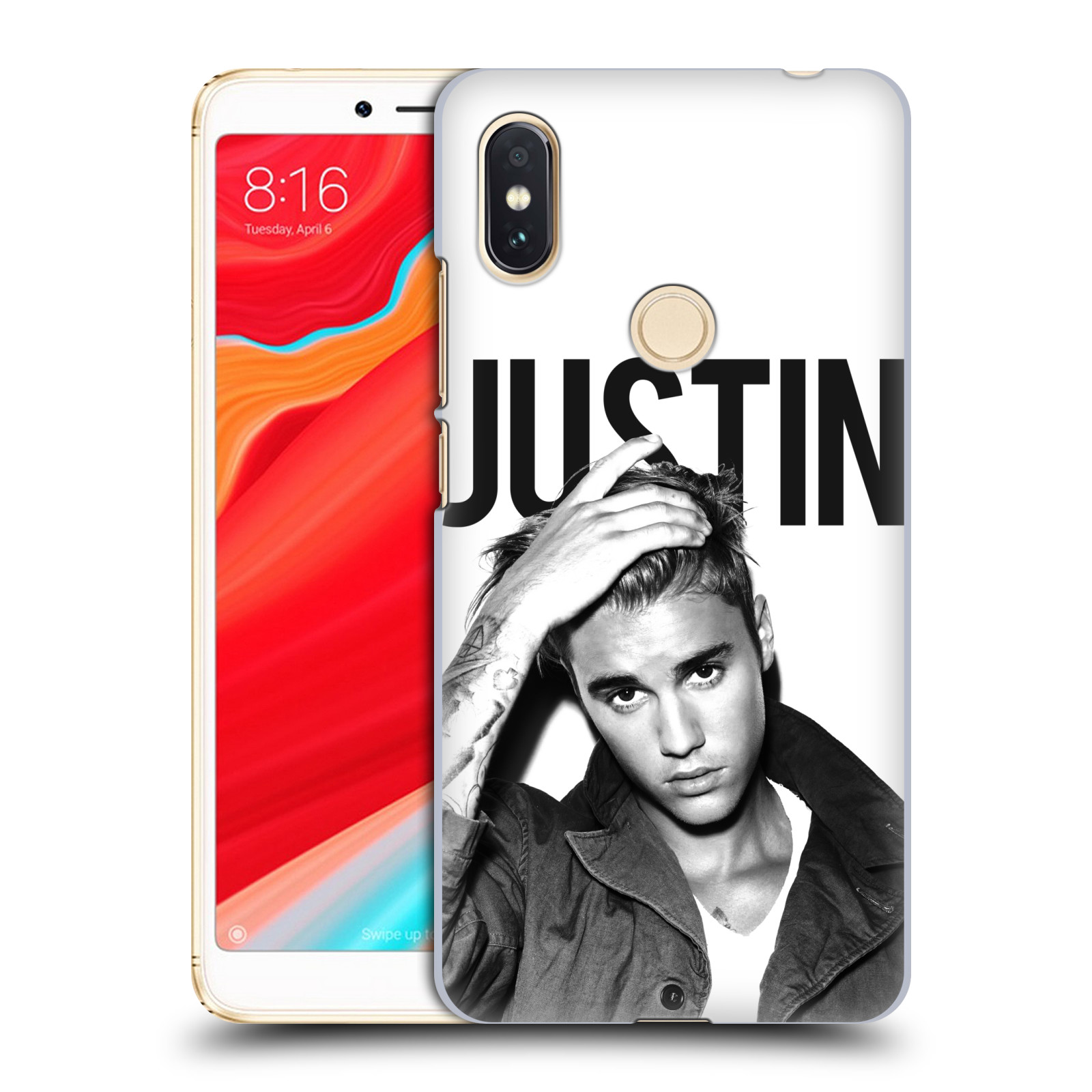 HEAD CASE plastový obal na mobil Xiaomi Redmi S2 Justin Bieber foto Purpose černá a bílá