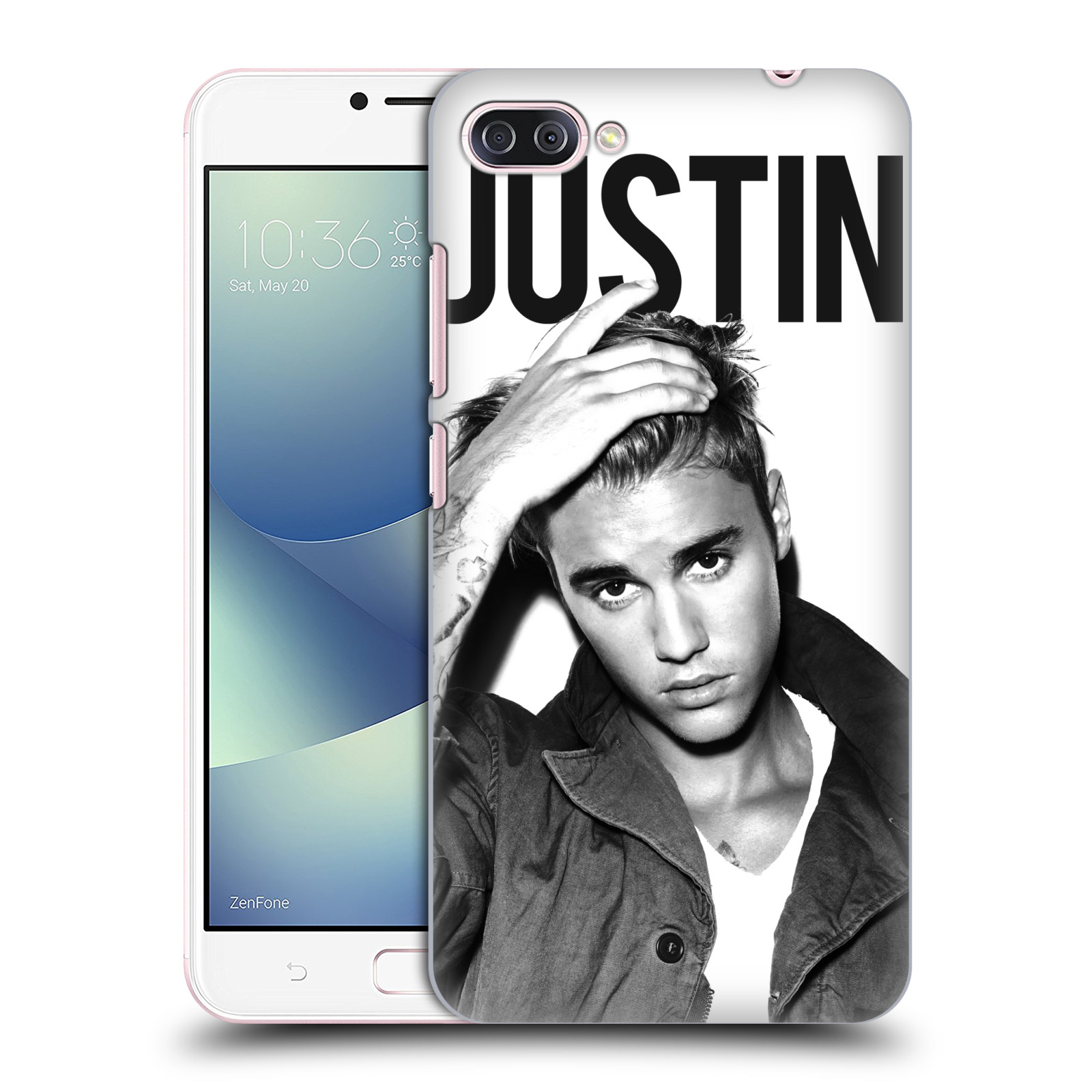 HEAD CASE plastový obal na mobil Asus Zenfone 4 MAX ZC554KL Justin Bieber foto Purpose černá a bílá