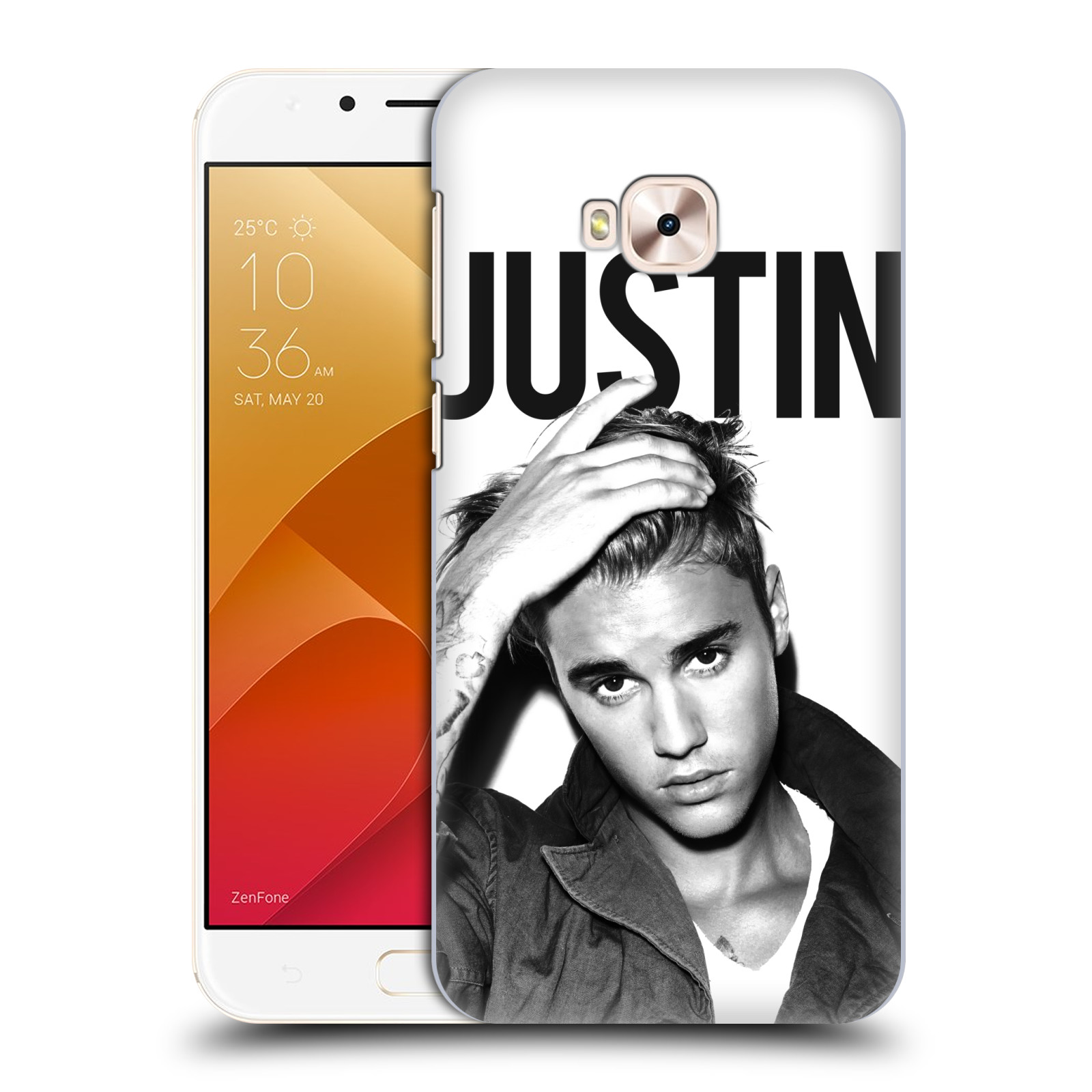 HEAD CASE plastový obal na mobil Asus Zenfone 4 Selfie Pro ZD552KL Justin Bieber foto Purpose černá a bílá