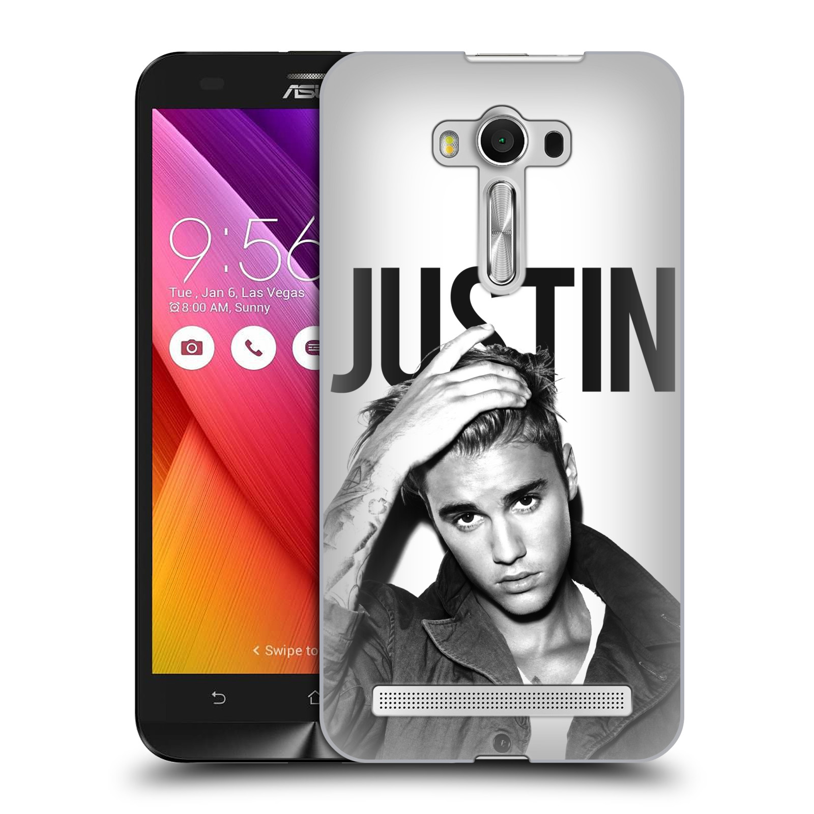 HEAD CASE plastový obal na mobil Asus Zenfone 2 LASER (5,5 displej ZE550KL) Justin Bieber foto Purpose černá a bílá