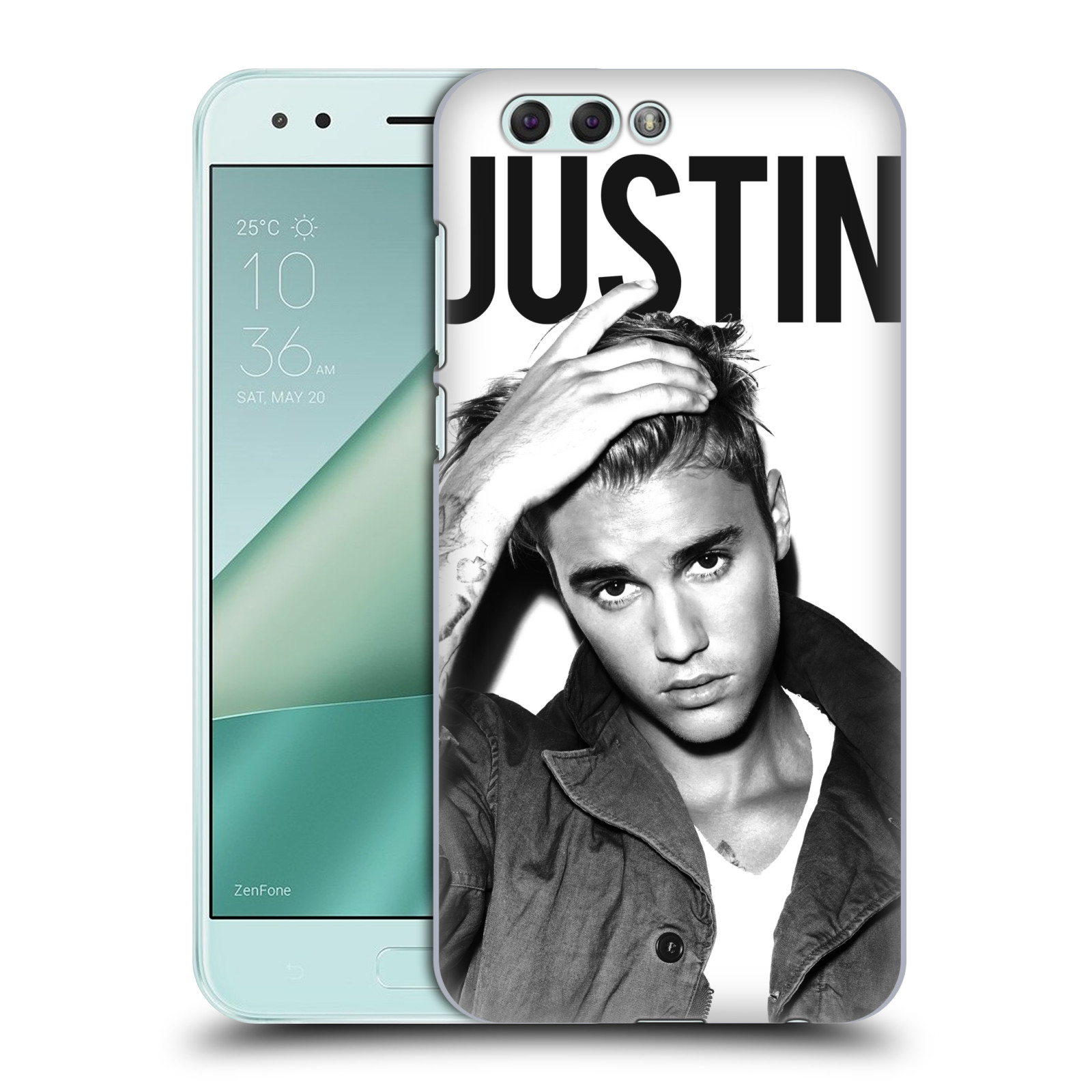 HEAD CASE plastový obal na mobil Asus Zenfone 4 ZE554KL Justin Bieber foto Purpose černá a bílá