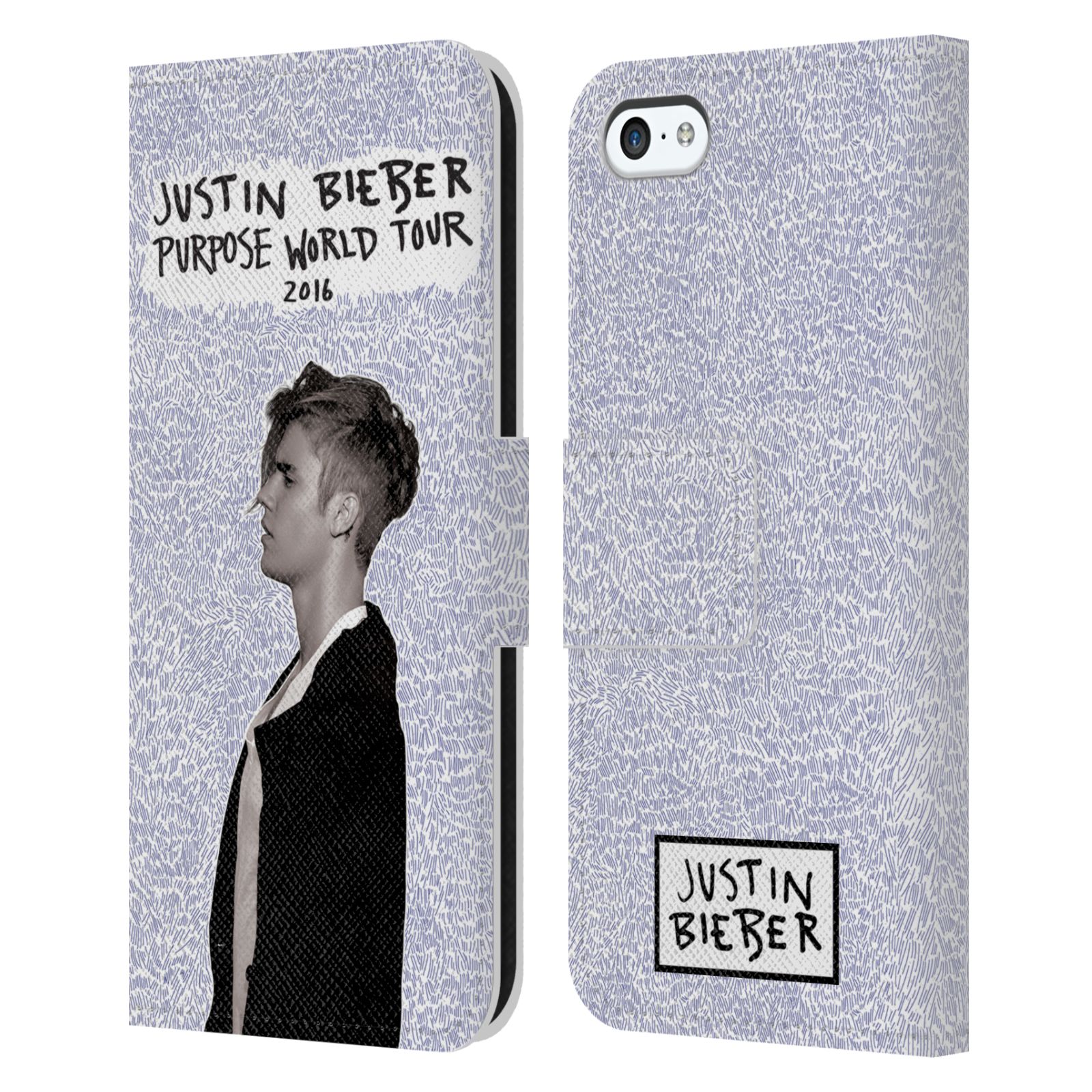 HEAD CASE Flipové pouzdro pro mobil Apple Iphone 5C originální potisk Justin Bieber Purpose world tour