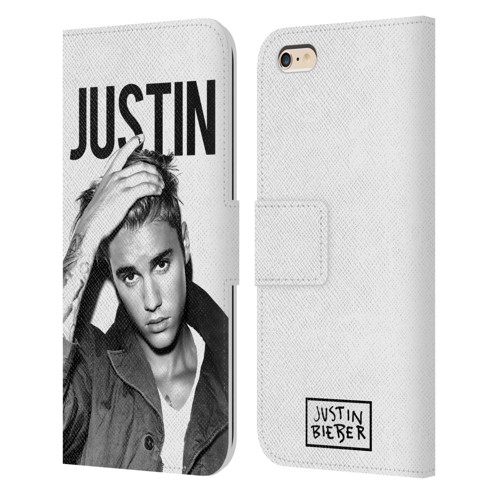 HEAD CASE Flipové pouzdro pro mobil Apple Iphone 6 PLUS / 6S PLUS originální potisk Justin Bieber póza černobílá