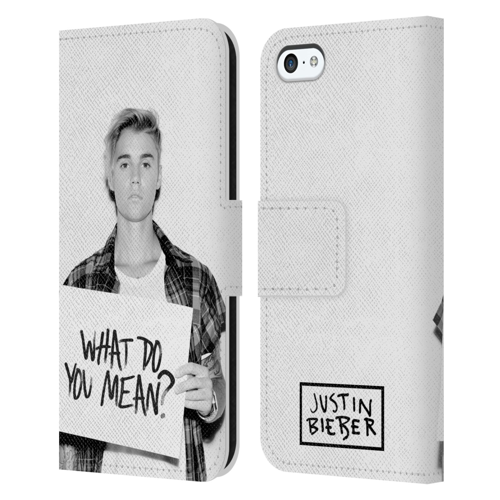 HEAD CASE Flipové pouzdro pro mobil Apple Iphone 5C originální potisk Justin Bieber What do you mean