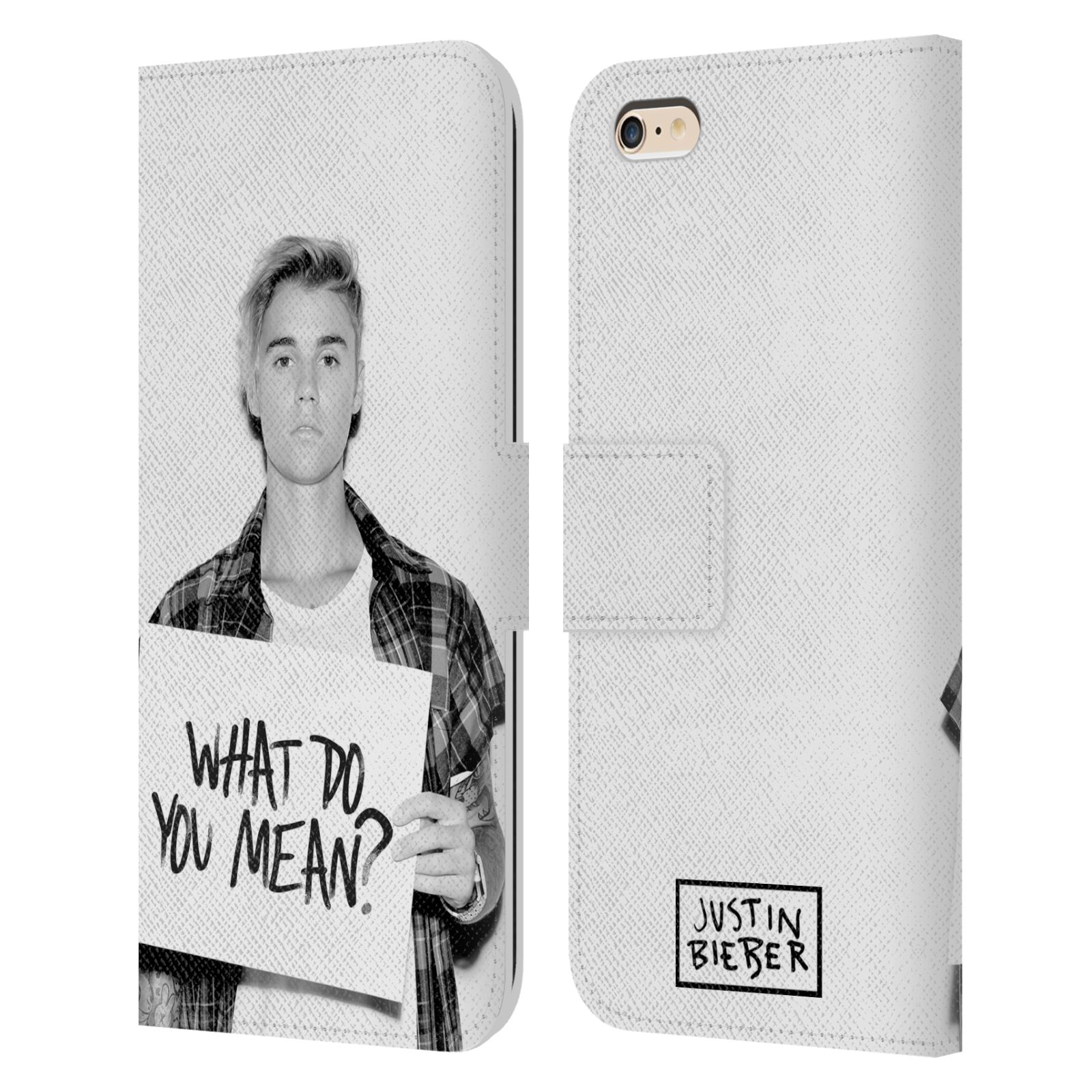 HEAD CASE Flipové pouzdro pro mobil Apple Iphone 6 PLUS / 6S PLUS originální potisk Justin Bieber What do you mean