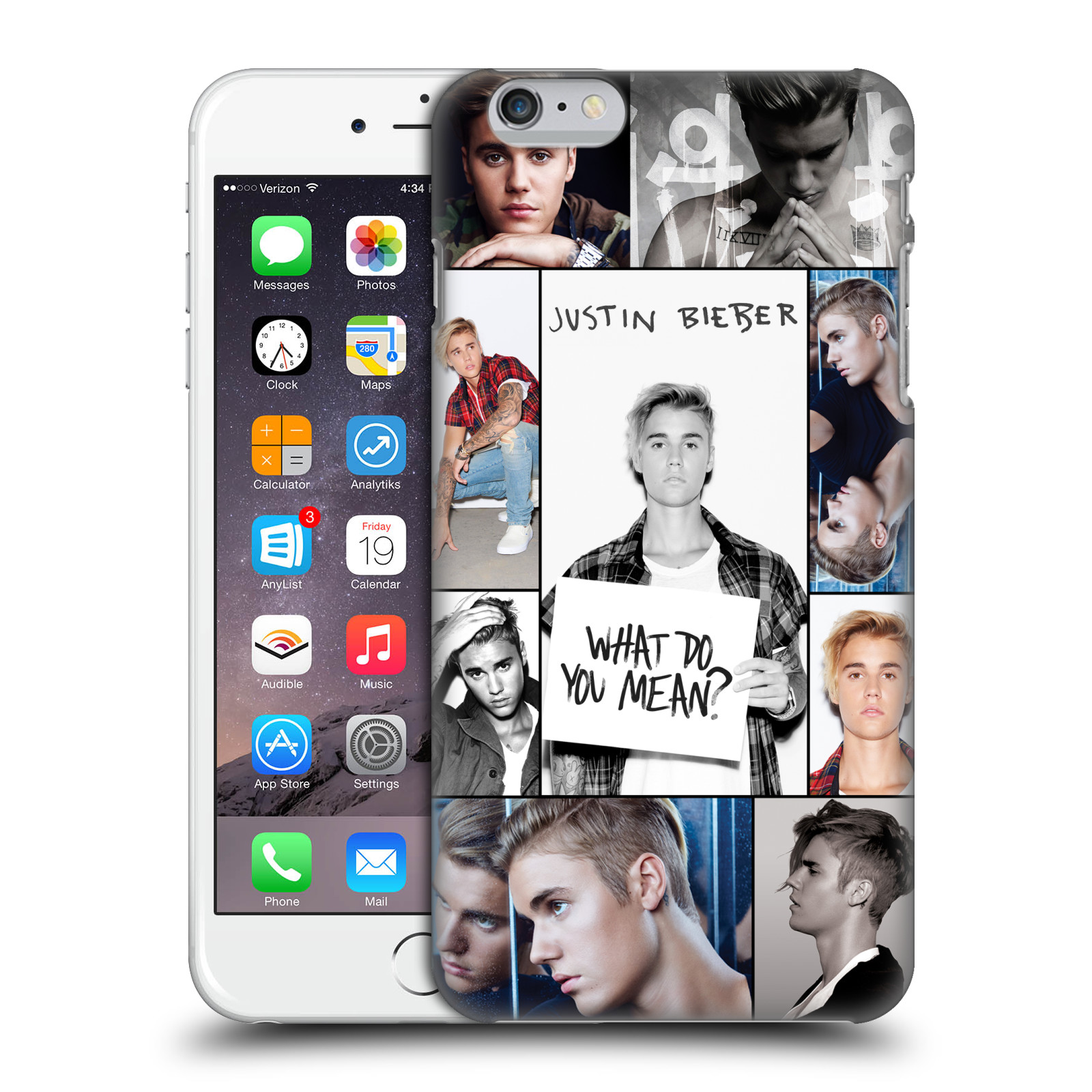 Zadní obal pro mobil Apple Iphone 6 PLUS / 6S PLUS - HEAD CASE - zpěvák Justin Bieber - koláž