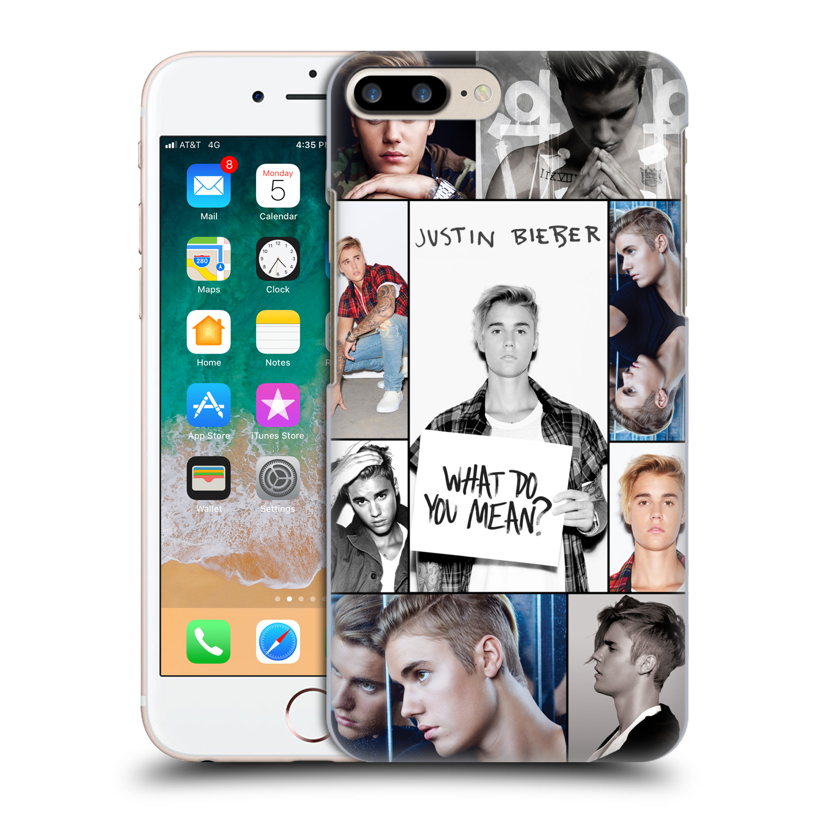 Plastové pouzdro pro mobil Apple Iphone 8 PLUS Justin Bieber foto Purpose malé fotky