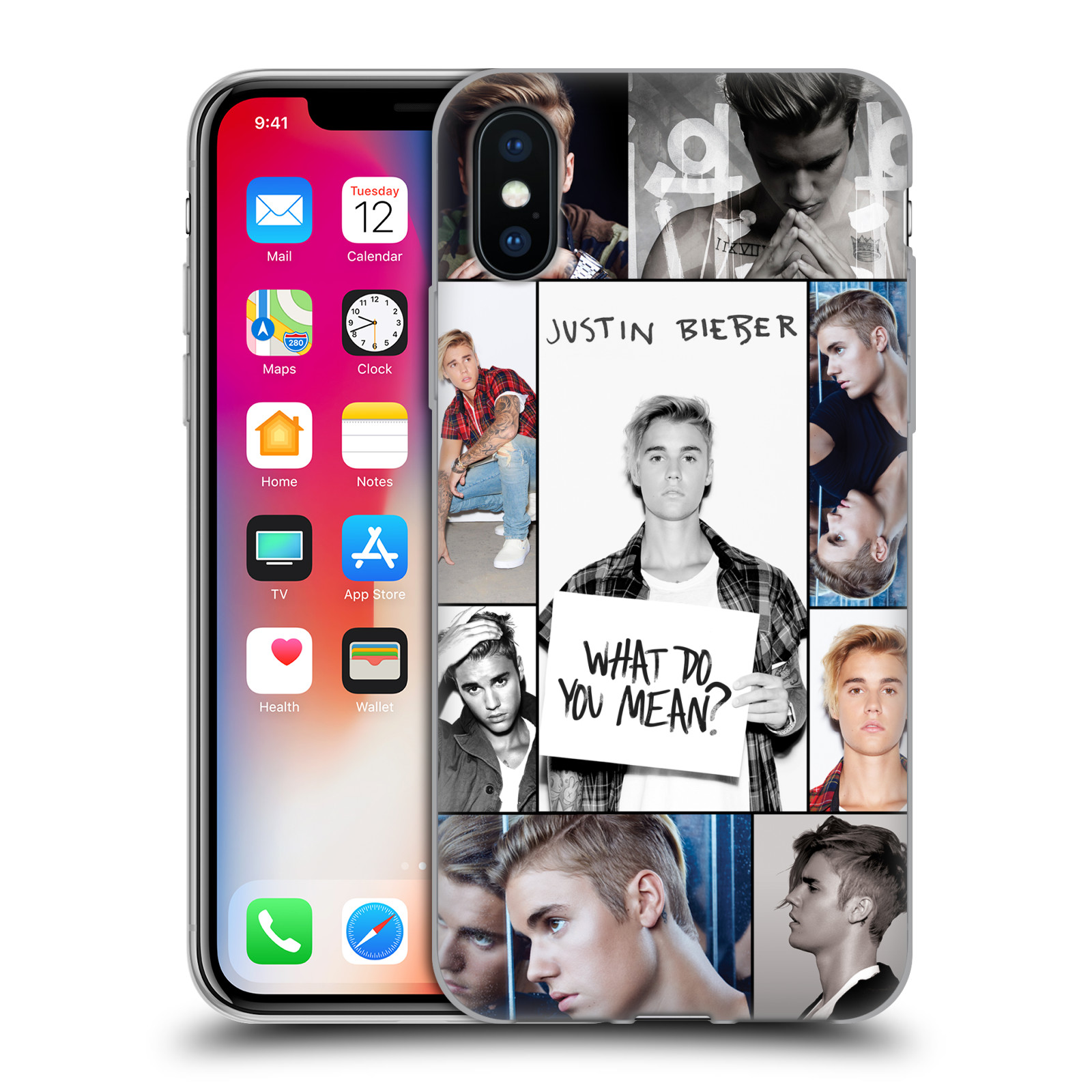 HEAD CASE silikonový obal na mobil Apple Iphone X Justin Bieber foto Purpose malé fotky