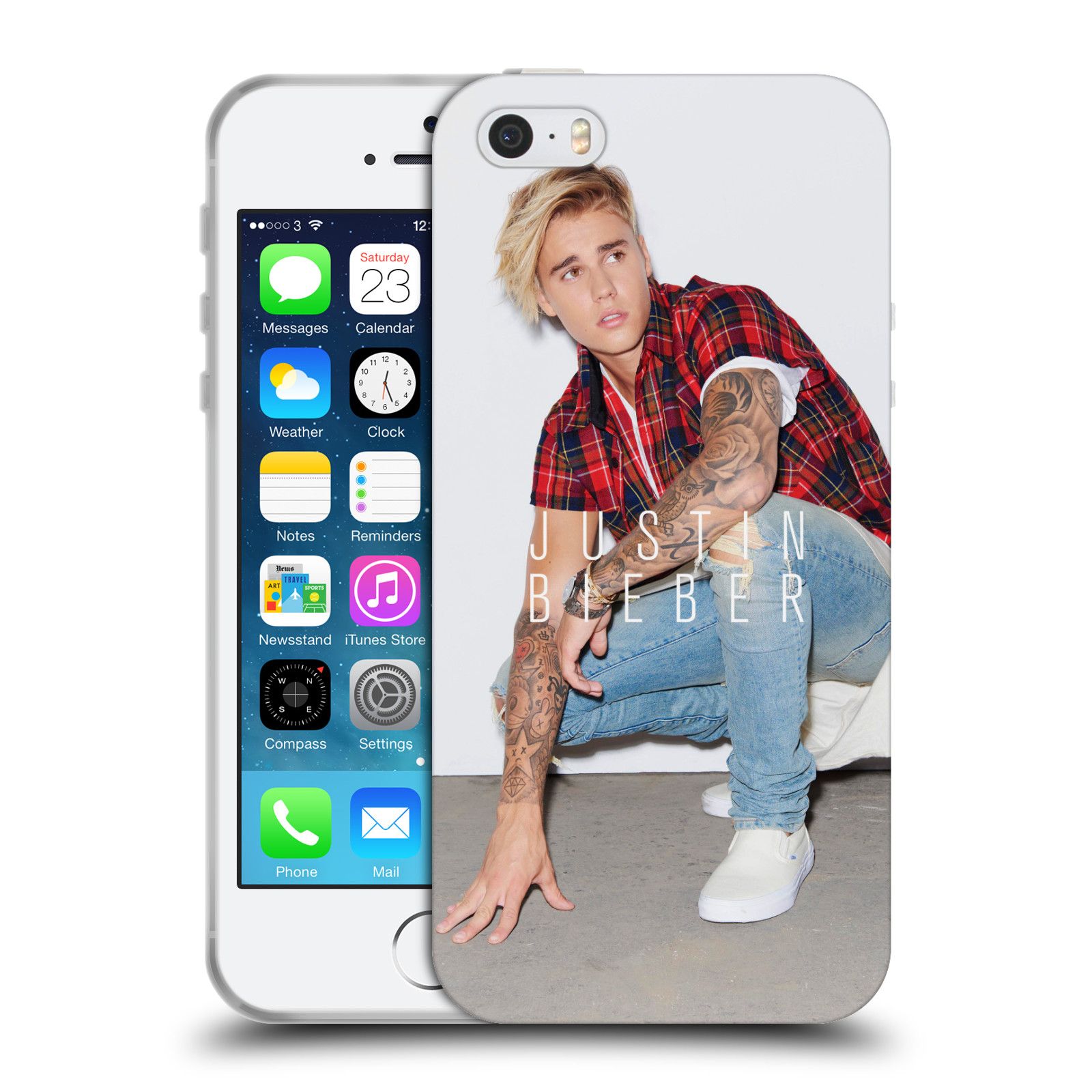 HEAD CASE silikonový obal na mobil Apple Iphone 5 / 5S originální potisk Justin Bieber Uncropped