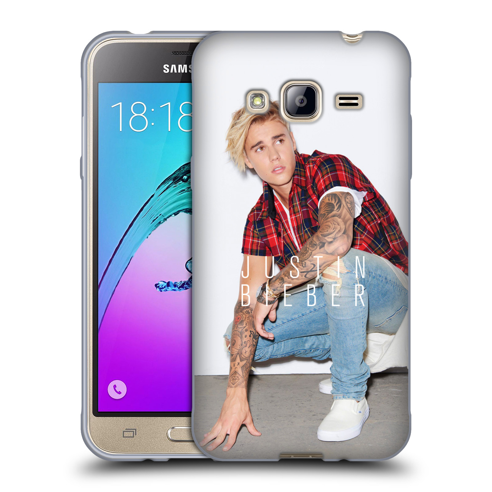 HEAD CASE silikonový obal na mobil Samsung Galaxy J3, J3 2016 Justin Bieber foto Purpose tour kalendář
