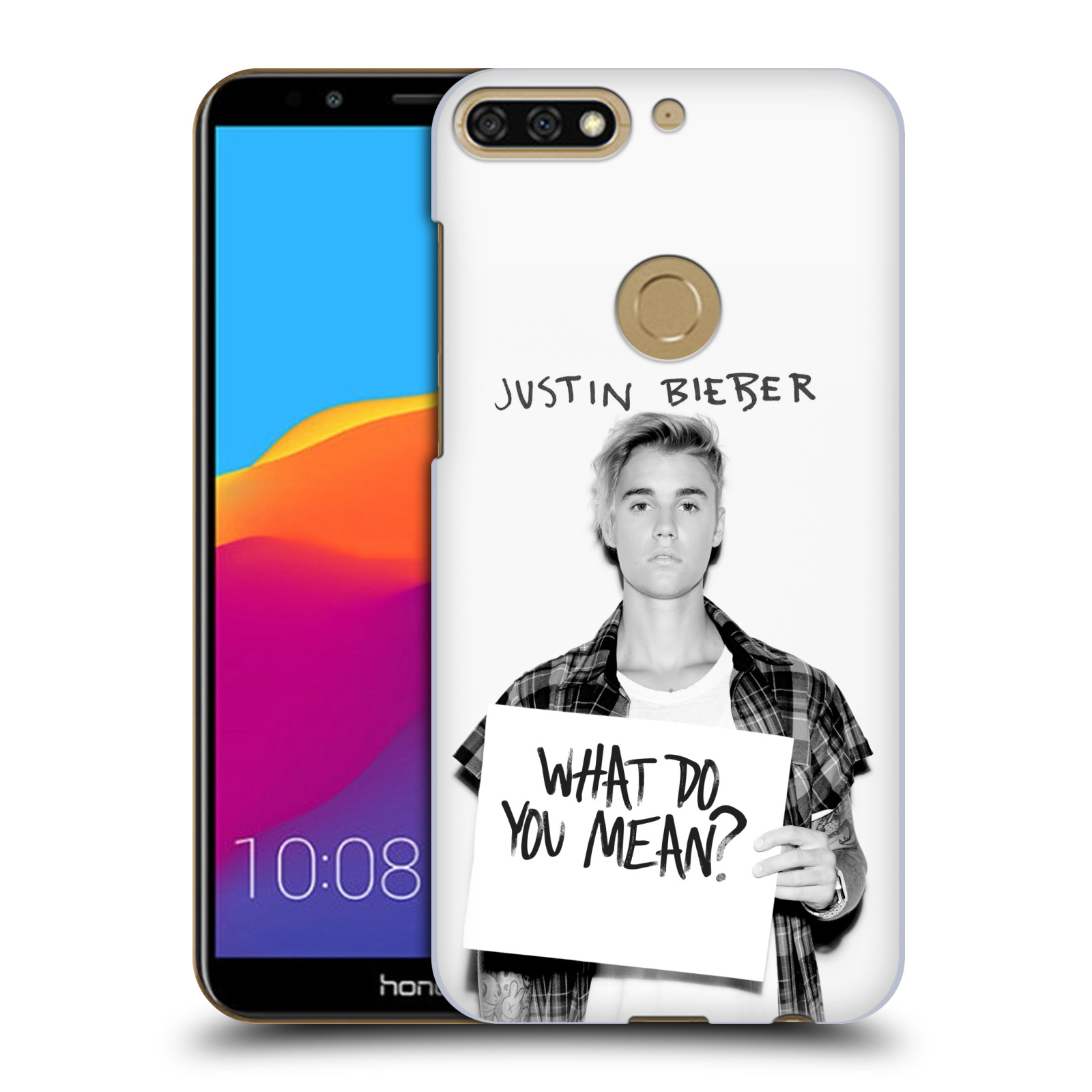HEAD CASE plastový obal na mobil Honor 7c Justin Bieber foto Purpose What do you mean
