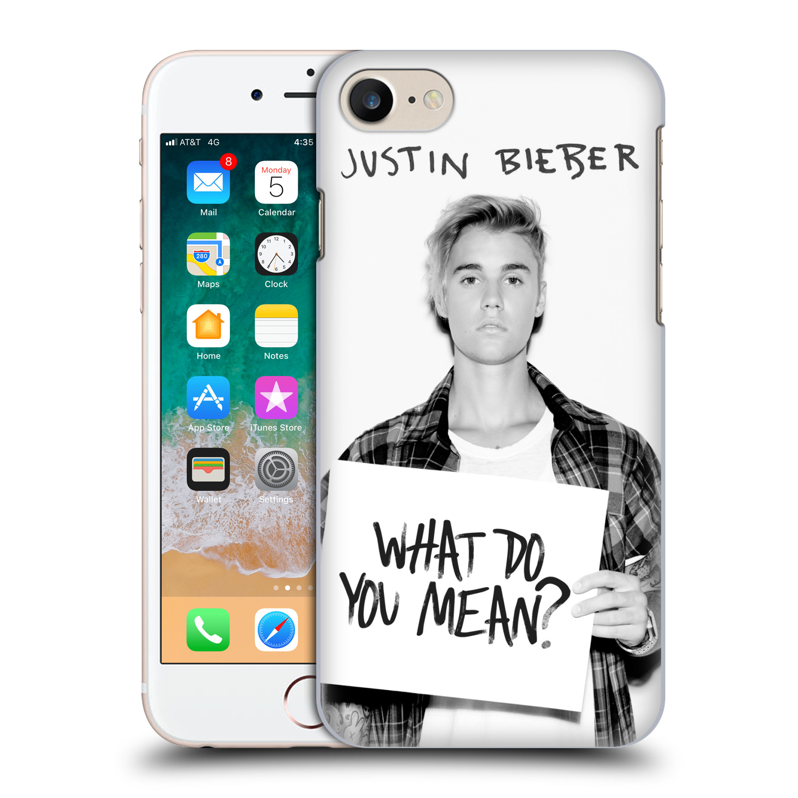 Plastové pouzdro pro mobil Apple Iphone 7/8/SE 2020 Justin Bieber foto Purpose What do you mean