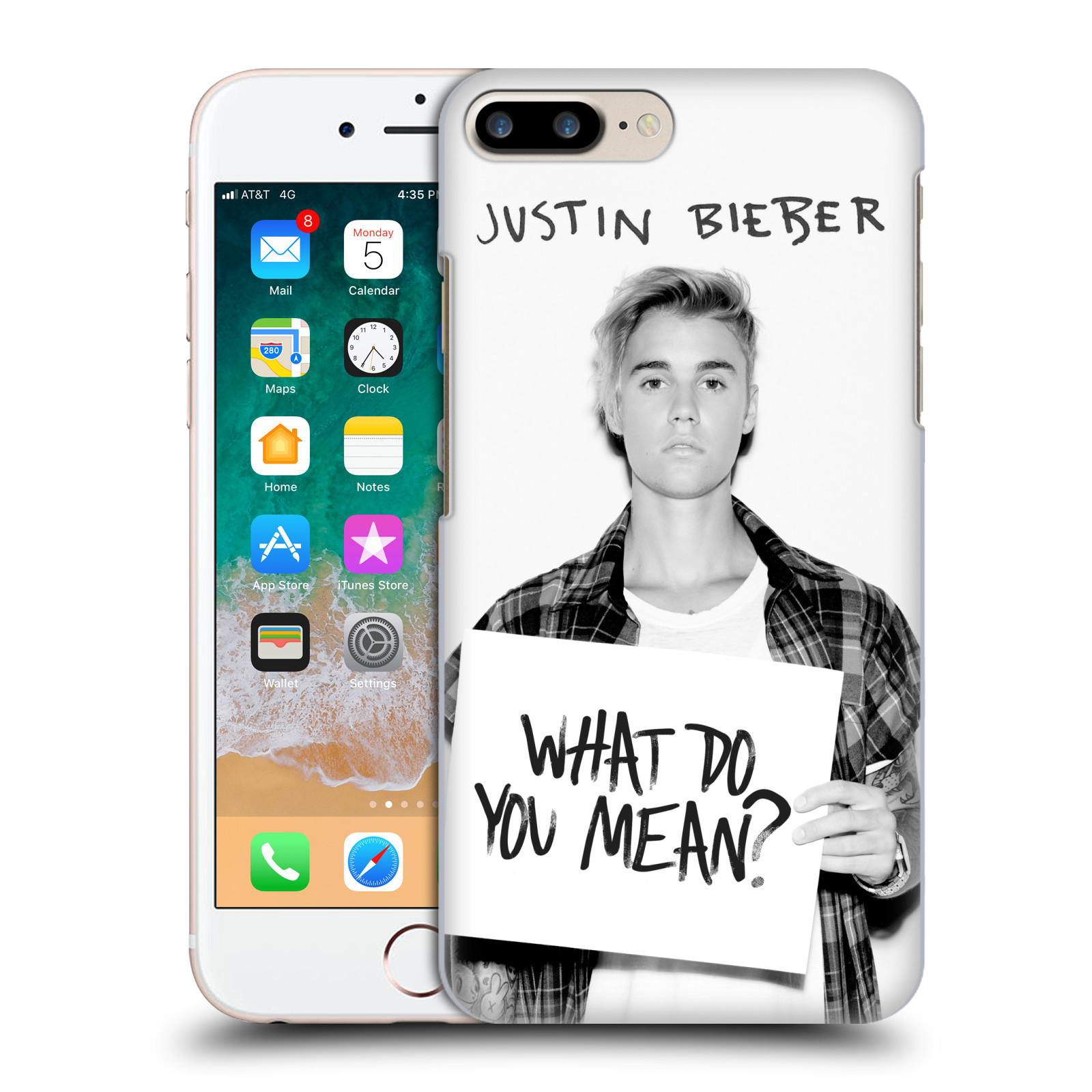 Plastové pouzdro pro mobil Apple Iphone 8 PLUS Justin Bieber foto Purpose What do you mean