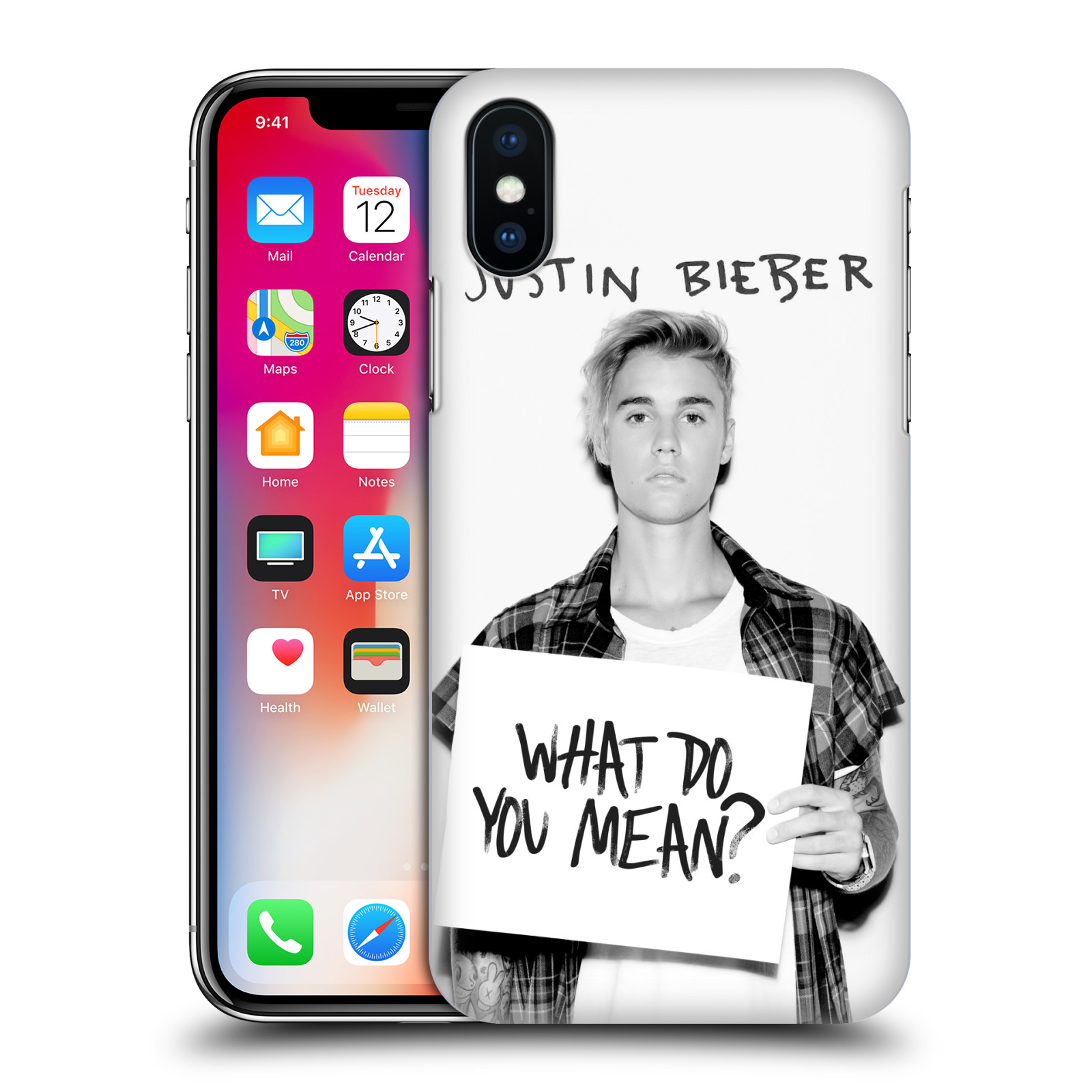 HEAD CASE plastový obal na mobil Apple Iphone X / XS Justin Bieber foto Purpose What do you mean