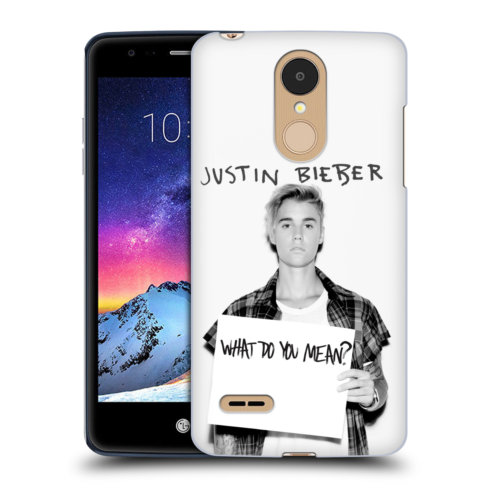 HEAD CASE plastový obal na mobil LG K9 / K8 2018 Justin Bieber foto Purpose What do you mean