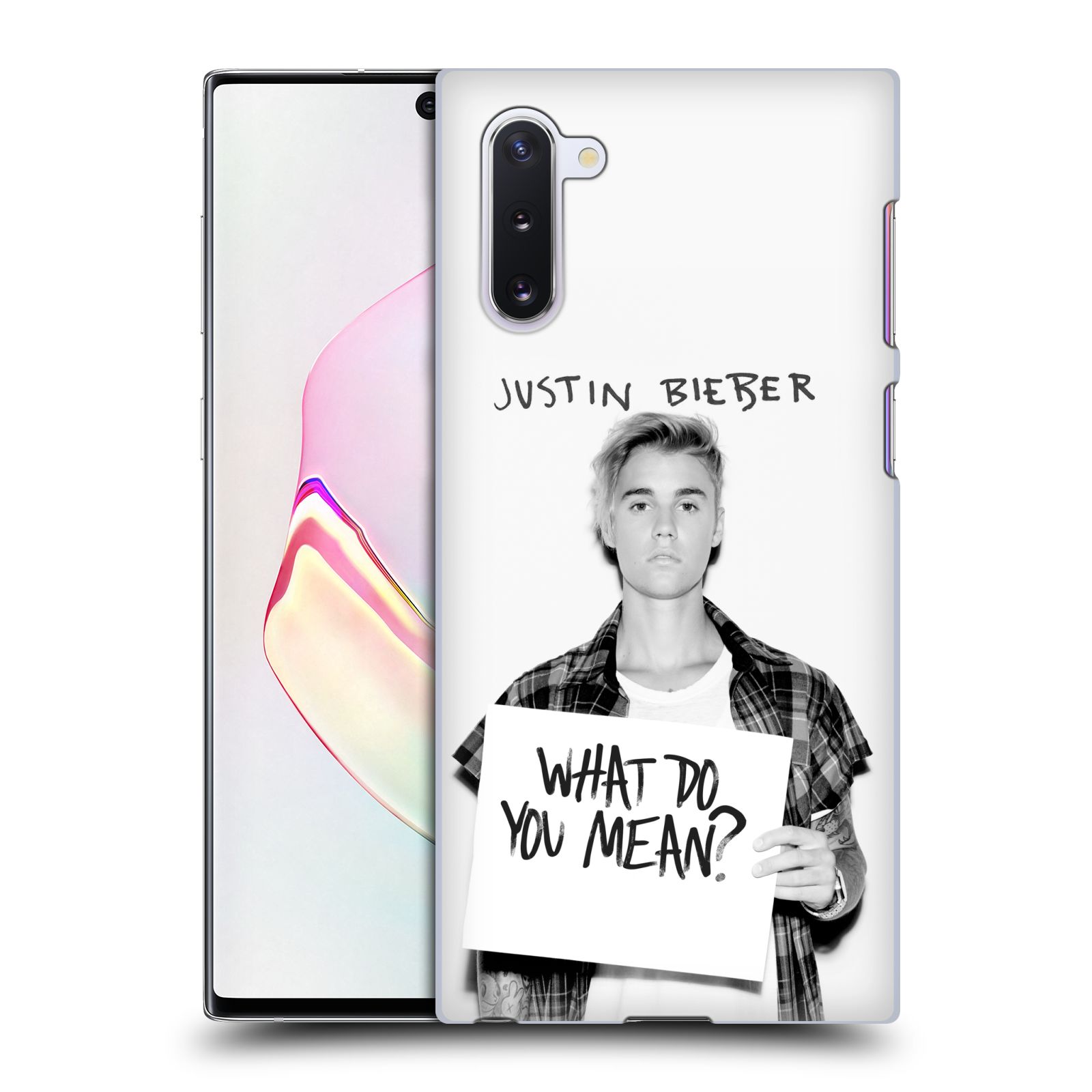 Pouzdro na mobil Samsung Galaxy Note 10 - HEAD CASE - Justin Bieber foto Purpose What do you mean