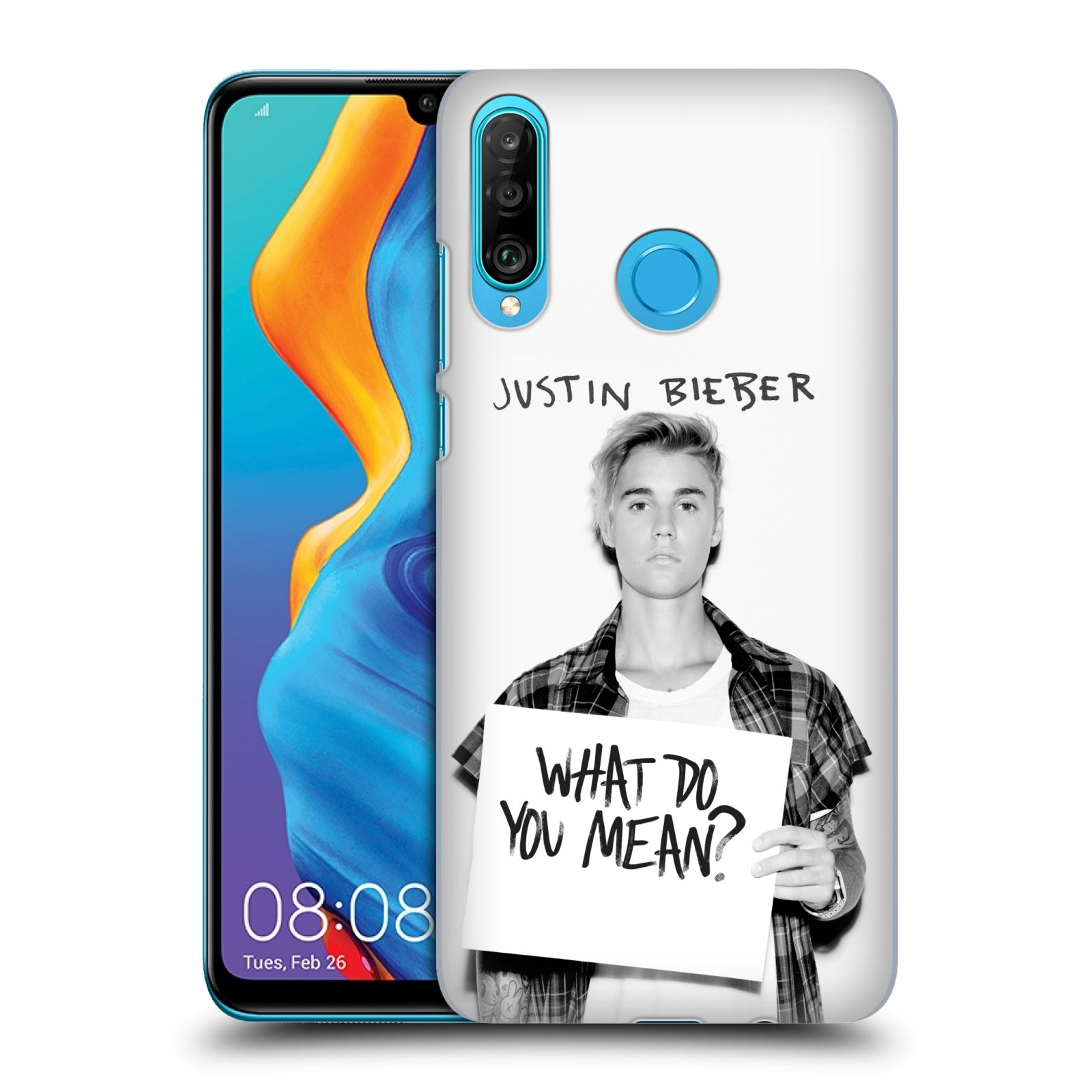 Pouzdro na mobil Huawei P30 LITE - HEAD CASE - Justin Bieber foto Purpose What do you mean