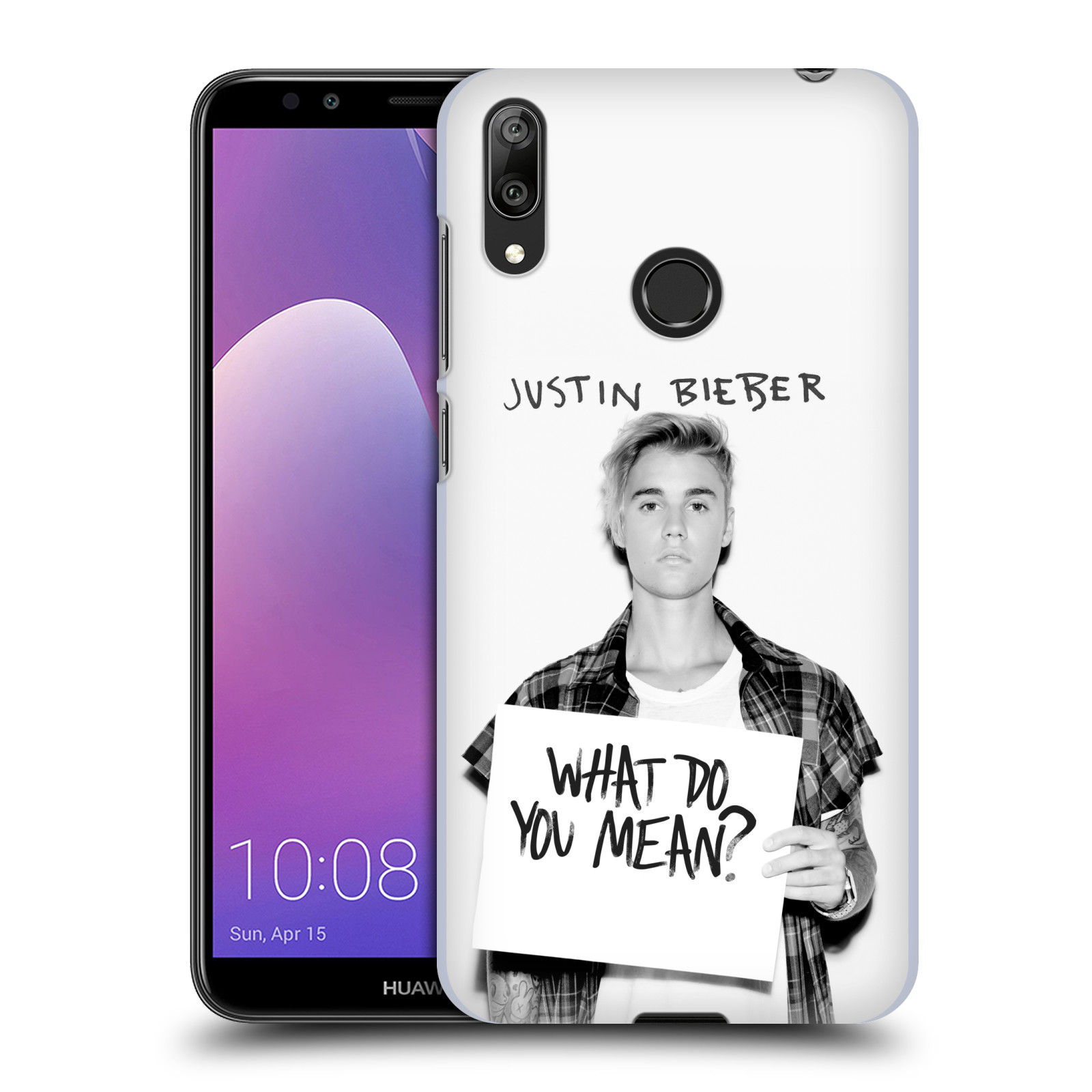 Pouzdro na mobil Huawei Y7 2019 - Head Case - Justin Bieber foto Purpose What do you mean