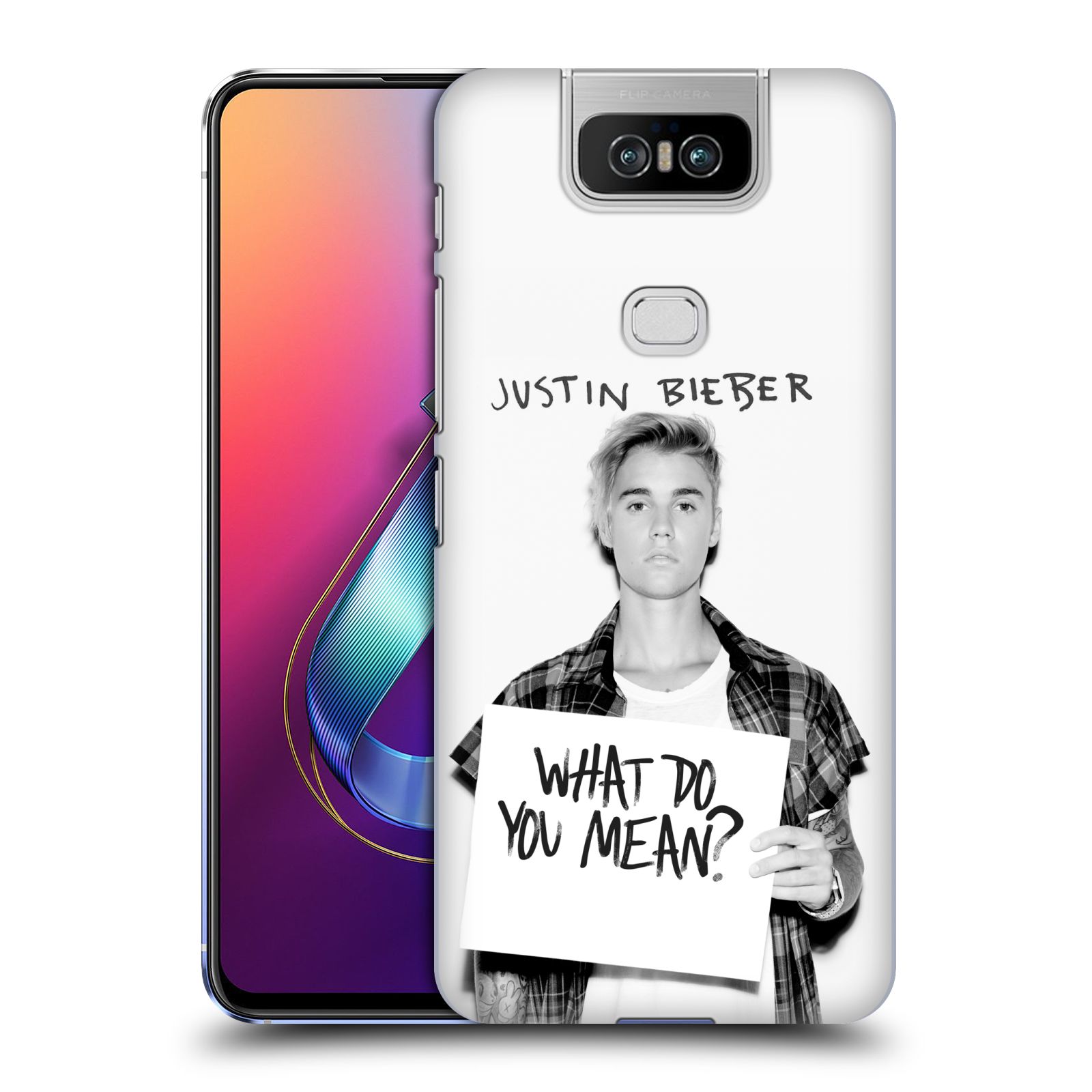 Pouzdro na mobil Asus Zenfone 6 ZS630KL - HEAD CASE - Justin Bieber foto Purpose What do you mean