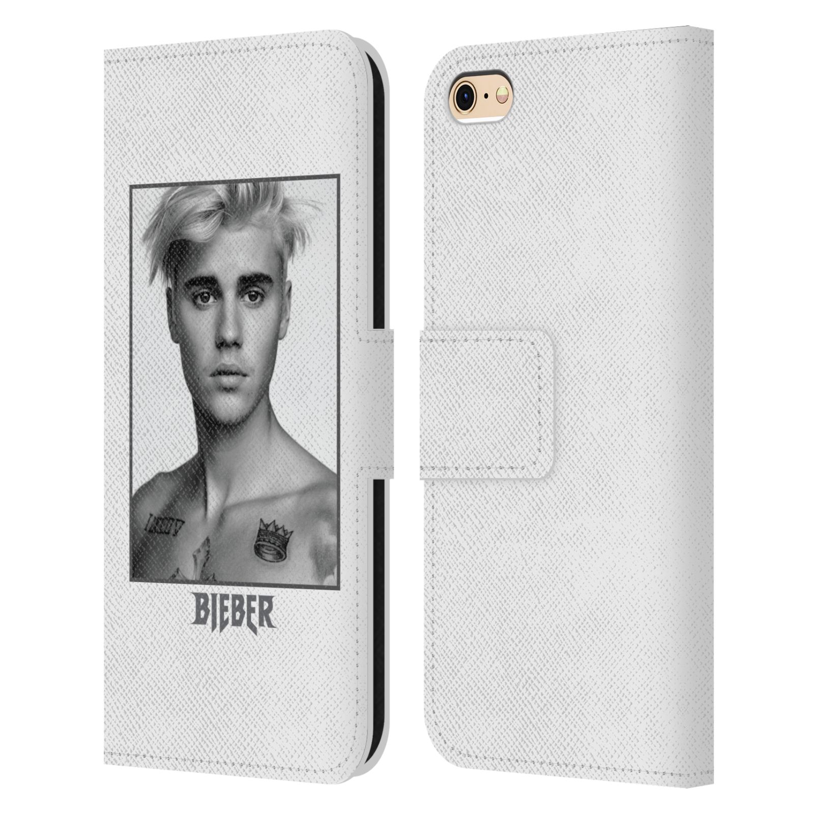 JUSTIN BIEBER TOUR MERCHANDISE LEATHER BOOK WALLET CASE FOR APPLE