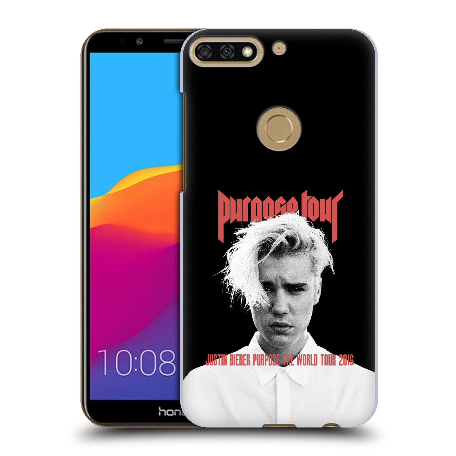HEAD CASE plastový obal na mobil Honor 7c Justin Bieber foto Purpose tour černé pozadí