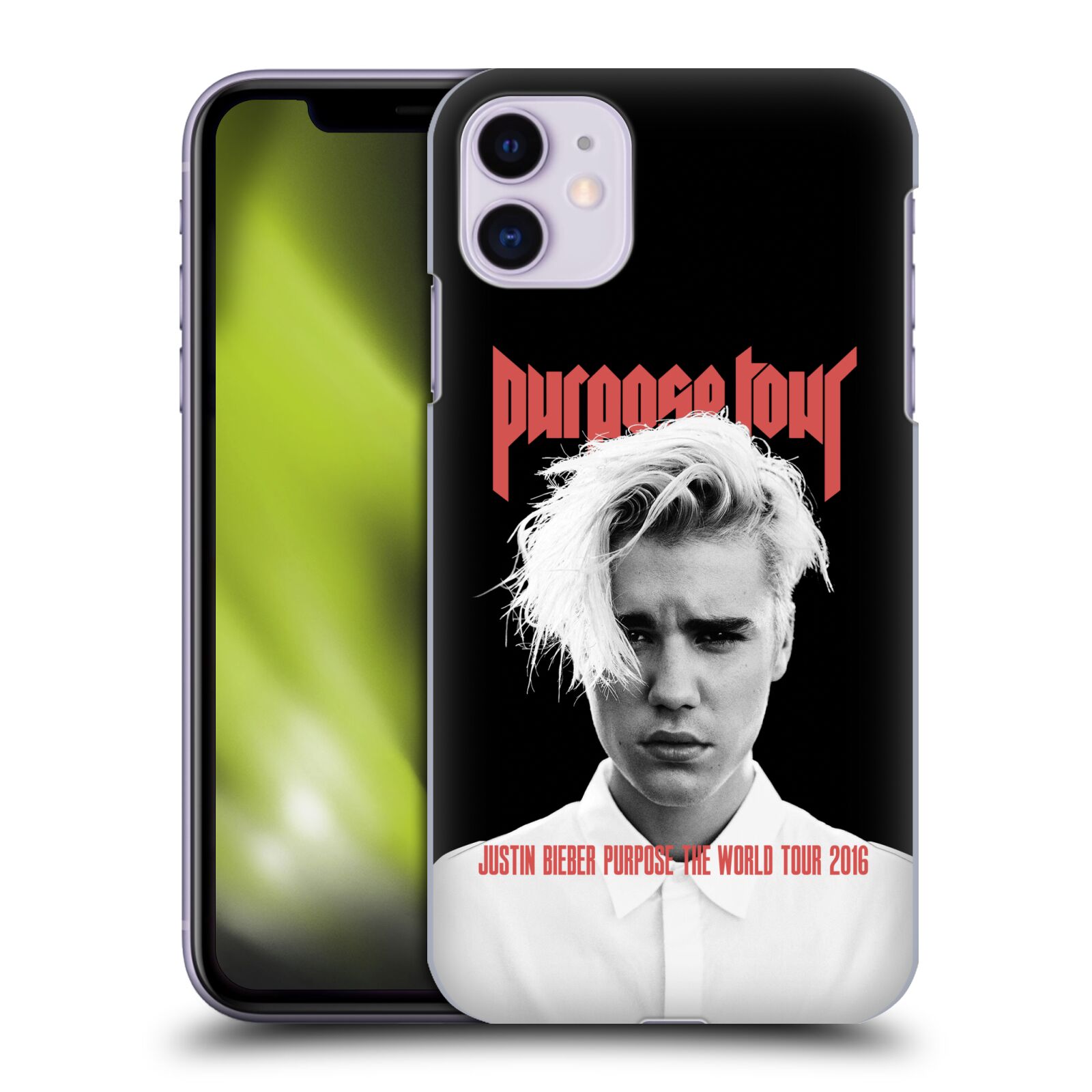 Pouzdro na mobil Apple Iphone 11 - HEAD CASE - Justin Bieber foto Purpose tour černé pozadí