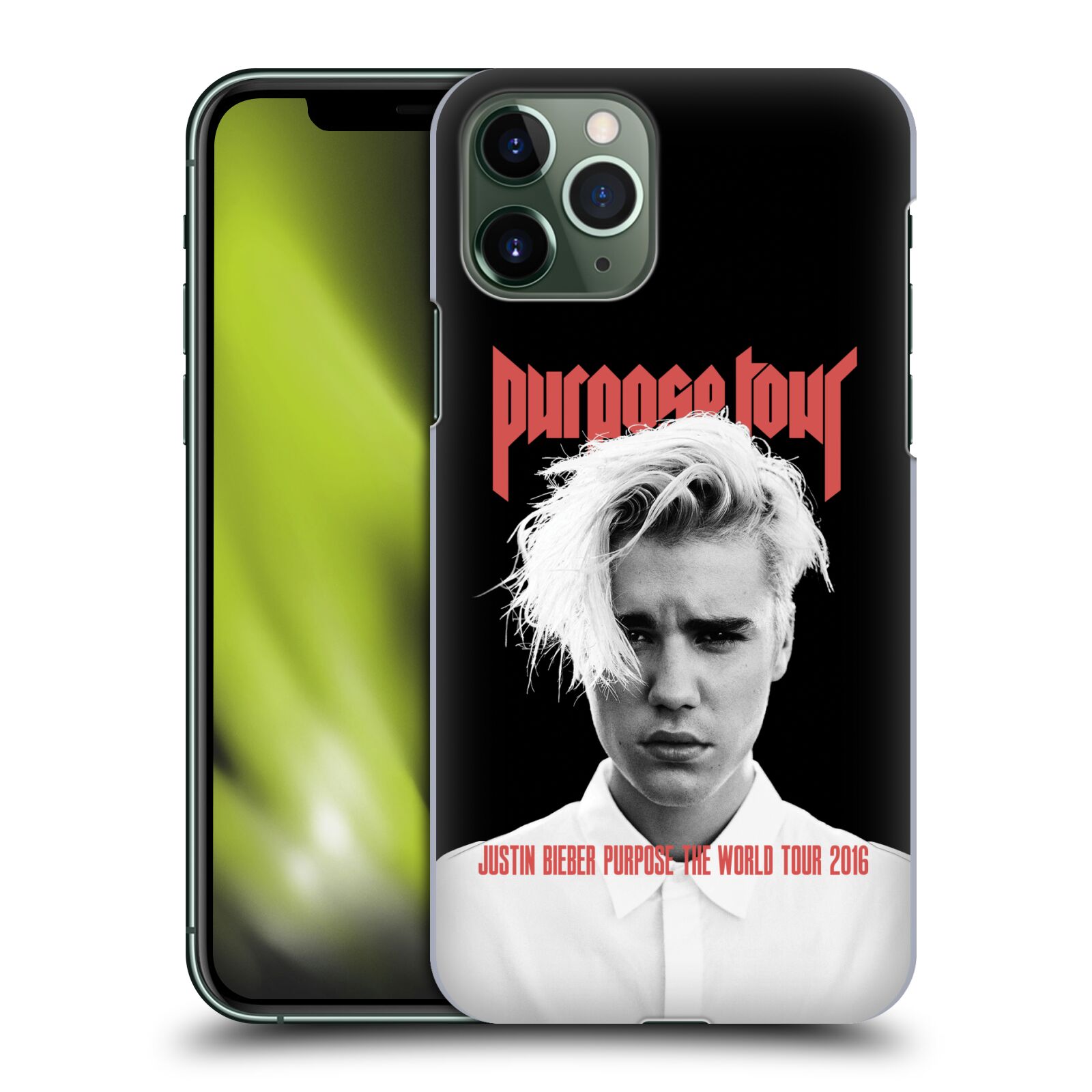 Pouzdro na mobil Apple Iphone 11 PRO - HEAD CASE - Justin Bieber foto Purpose tour černé pozadí