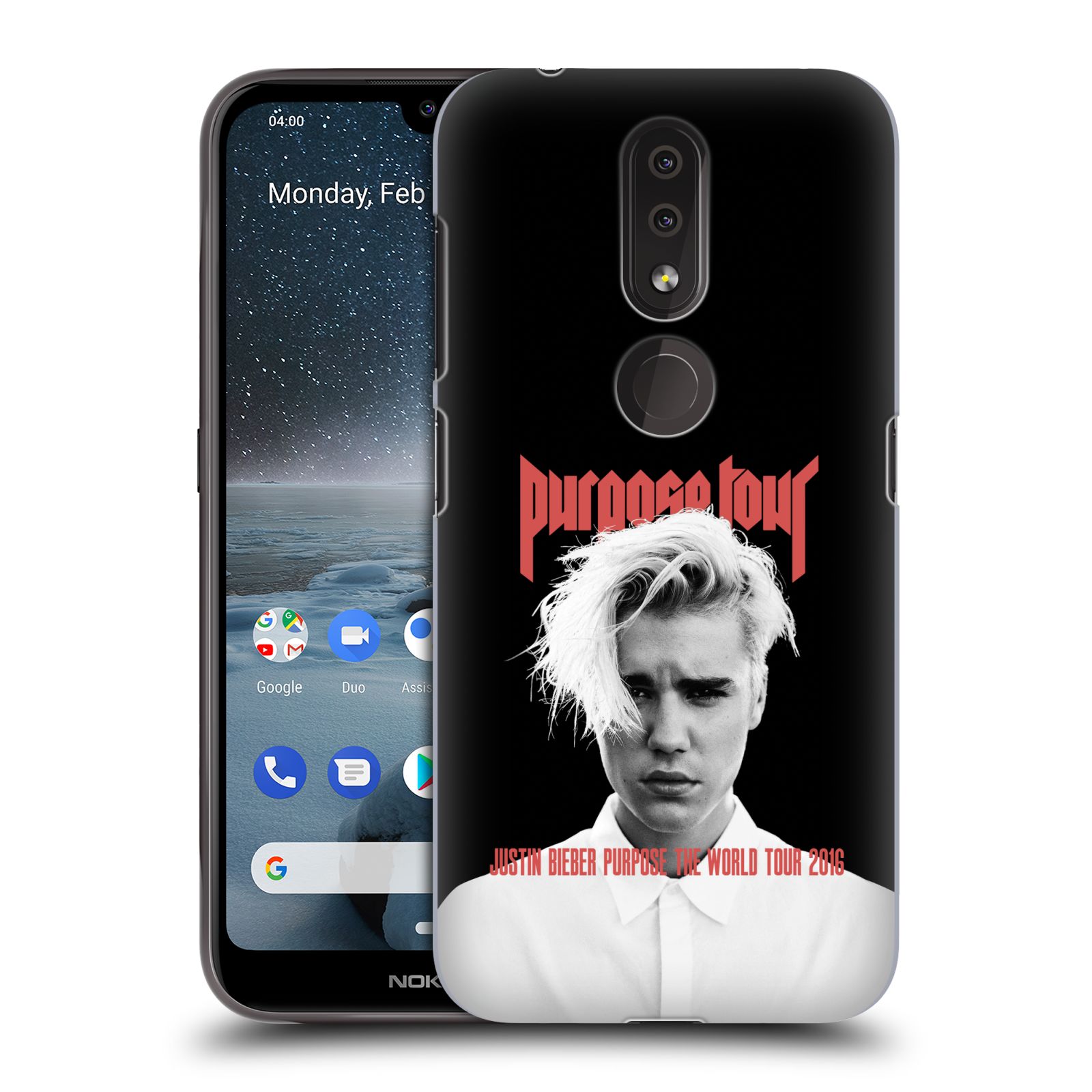 Pouzdro na mobil Nokia 4.2 - HEAD CASE - Justin Bieber foto Purpose tour černé pozadí