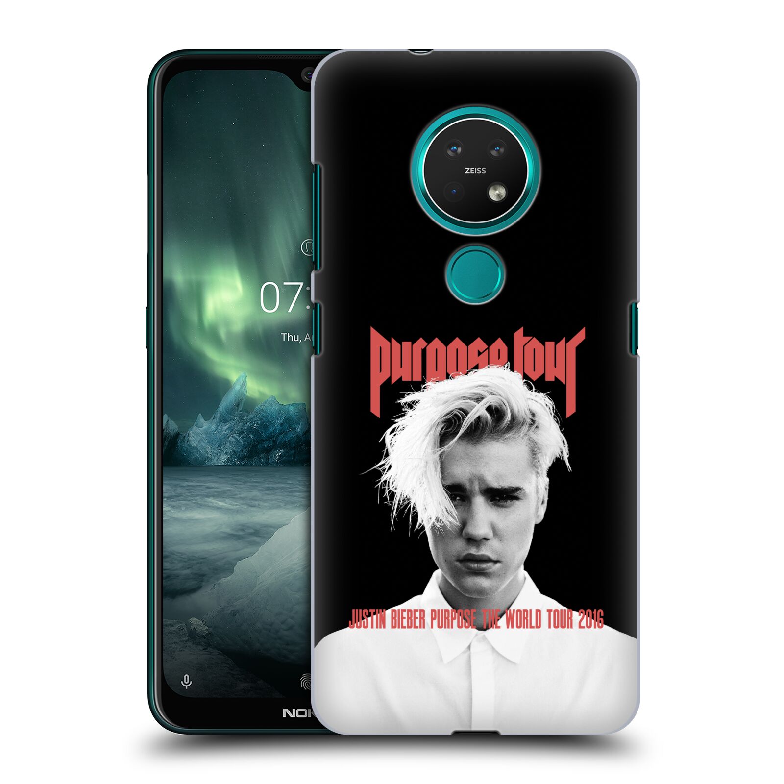 Pouzdro na mobil NOKIA 7.2 - HEAD CASE - Justin Bieber foto Purpose tour černé pozadí